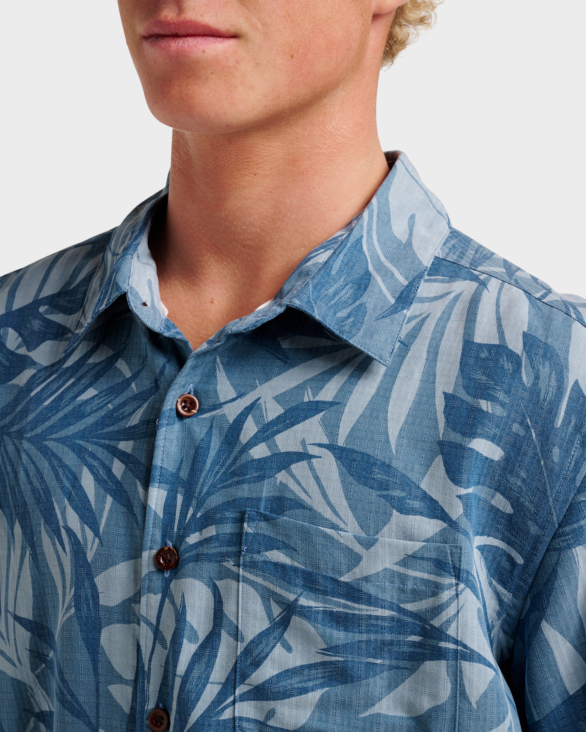 Waterman Botanical Short Sleeve Shirt - Midnight Navy 4 Waterman Botanical Short Sleeve Shirt - Midnight Navy