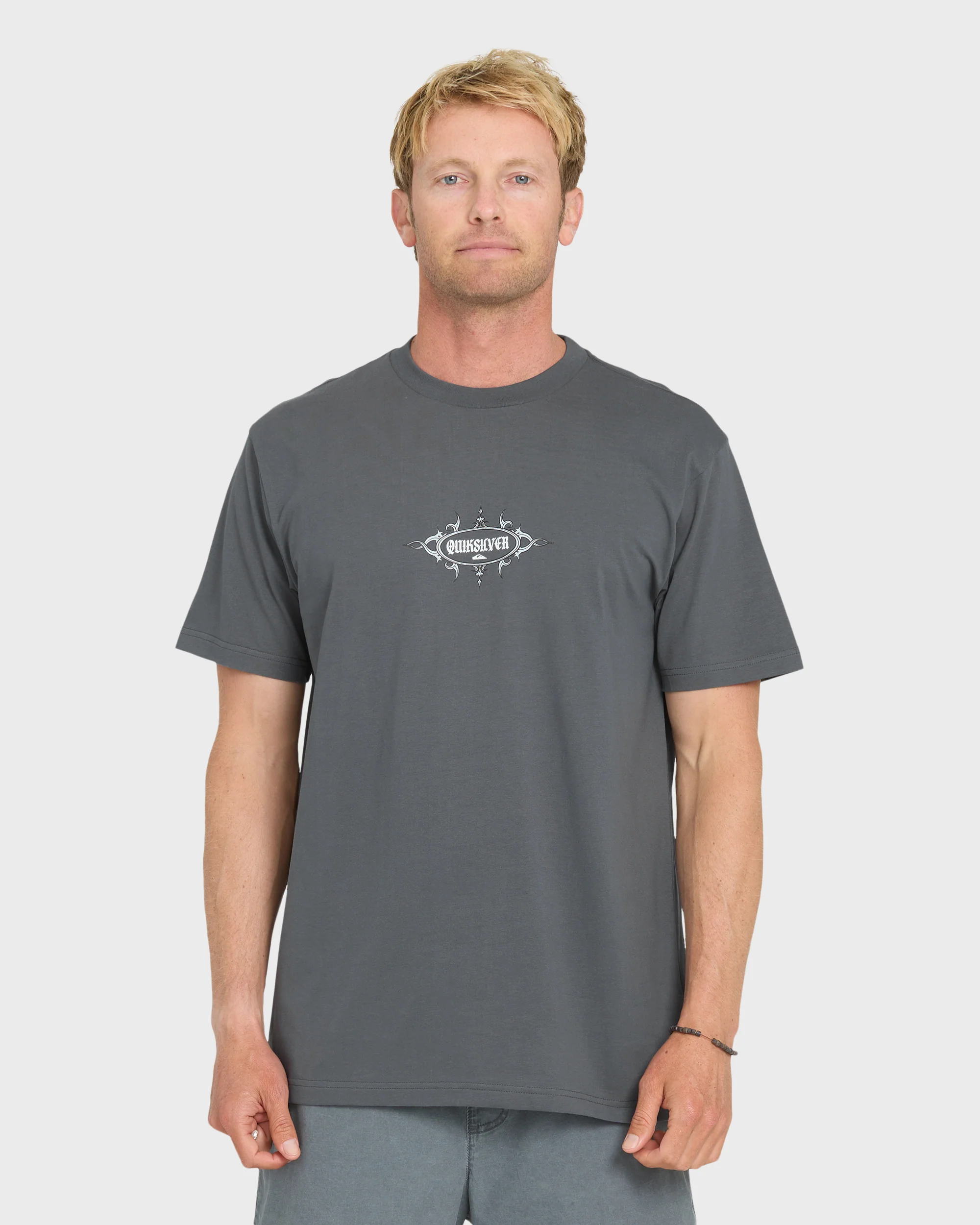Crest Classic Short Sleeve Knit T-Shirt - Iron Gate