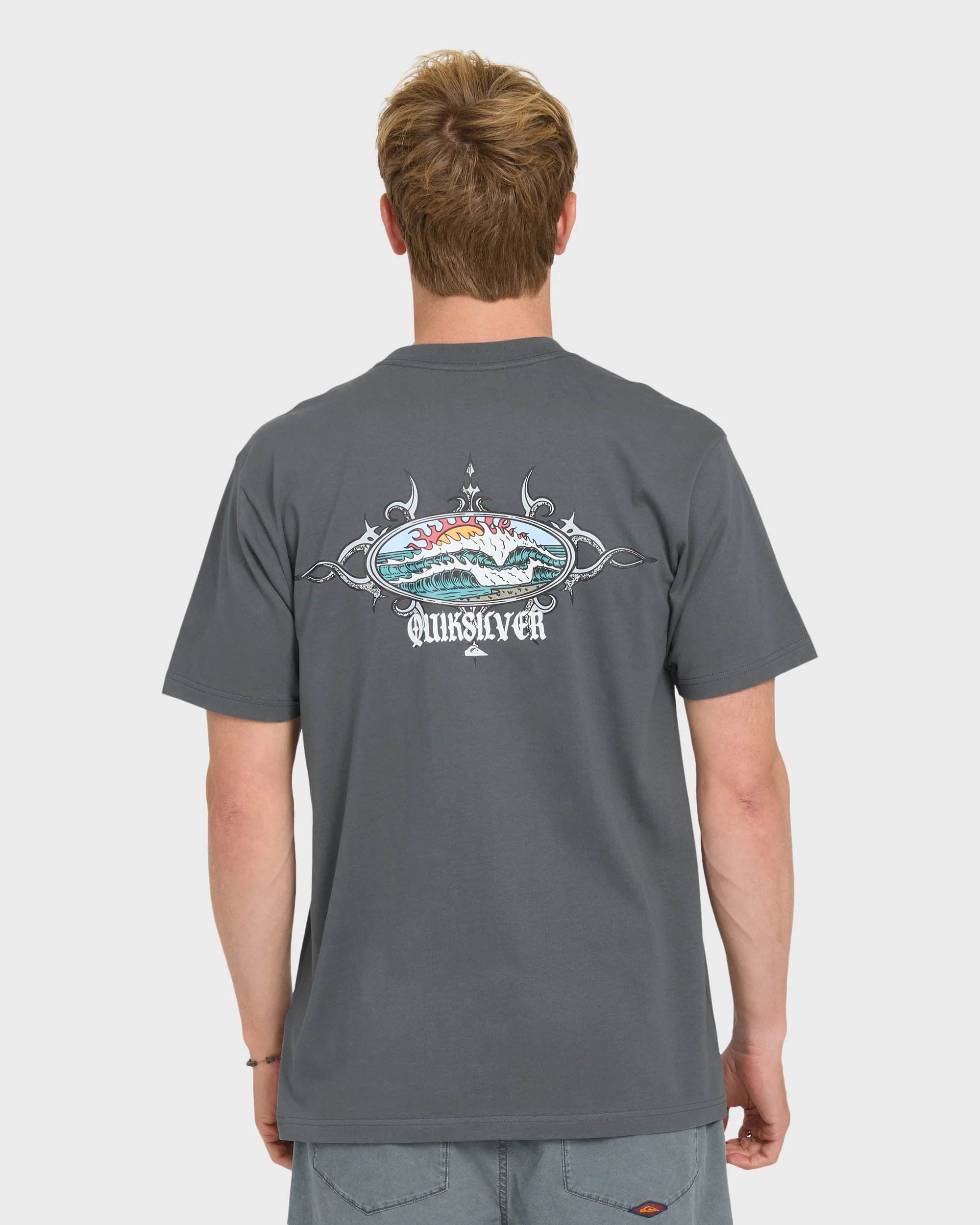 Crest Classic Short Sleeve Knit T-Shirt - Iron Gate 2 Crest Classic Short Sleeve Knit T-Shirt - Iron Gate