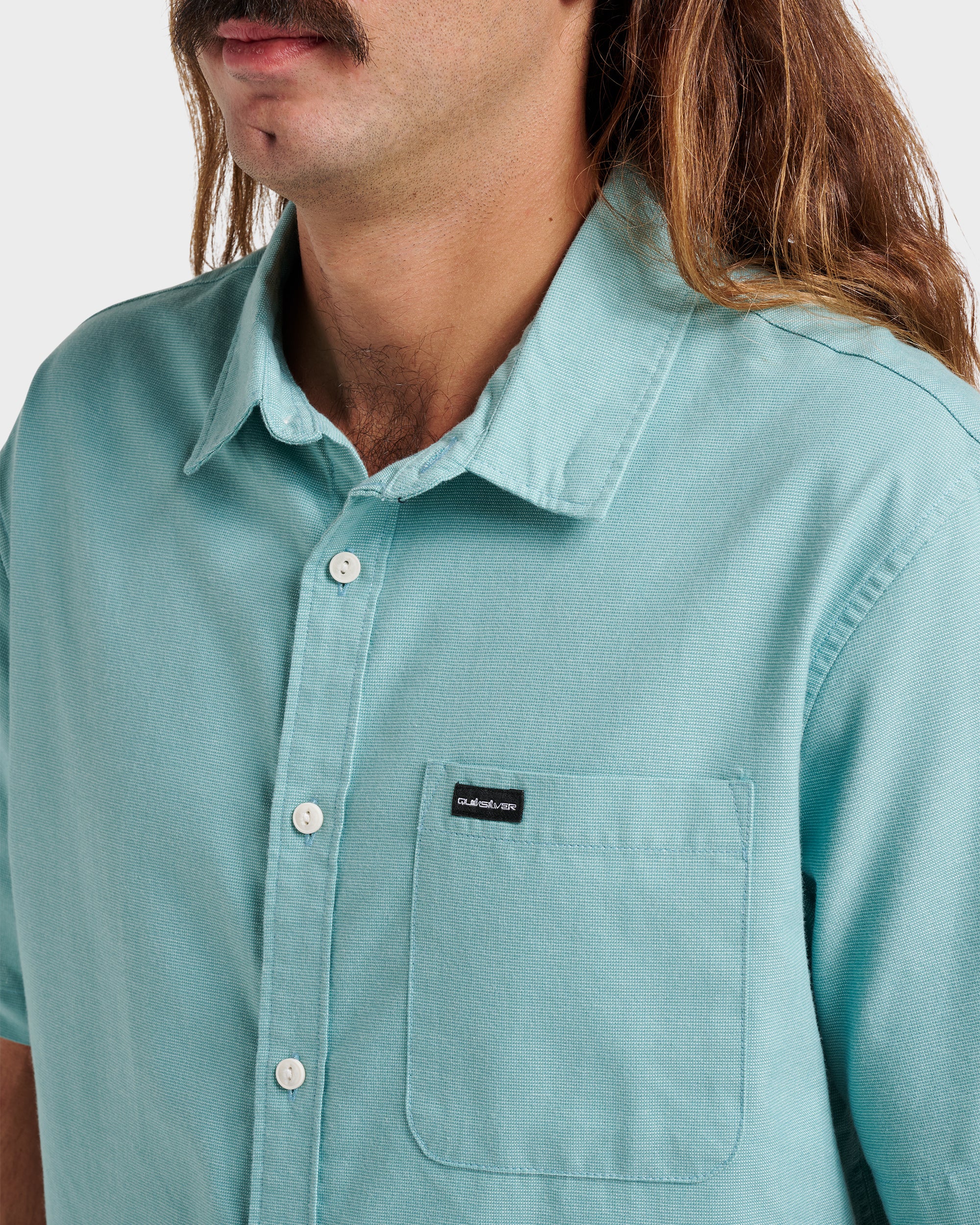 Shoreline Classic Short Sleeve Shirt - Dusty Turquoise 4 Shoreline Classic Short Sleeve Shirt - Dusty Turquoise