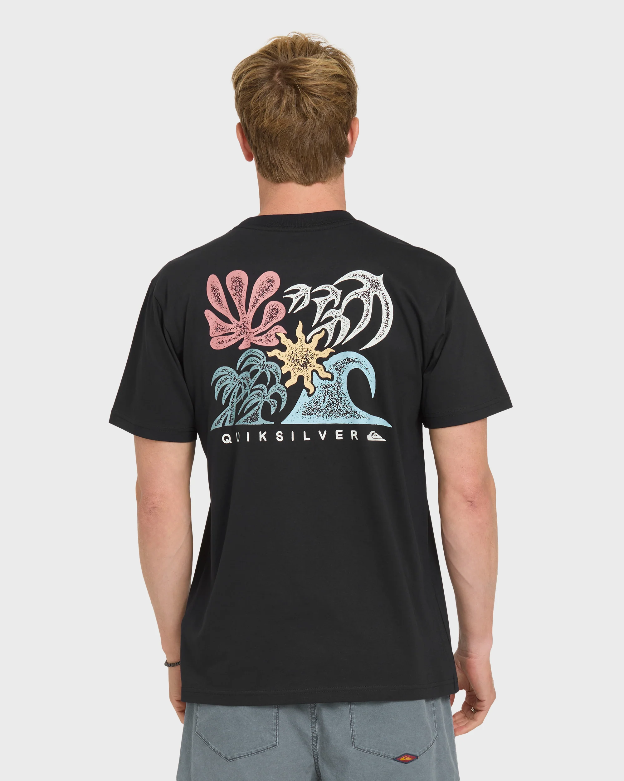 Collage Classic Short Sleeve Knit T-Shirt - Black 2 Collage Classic Short Sleeve Knit T-Shirt - Black