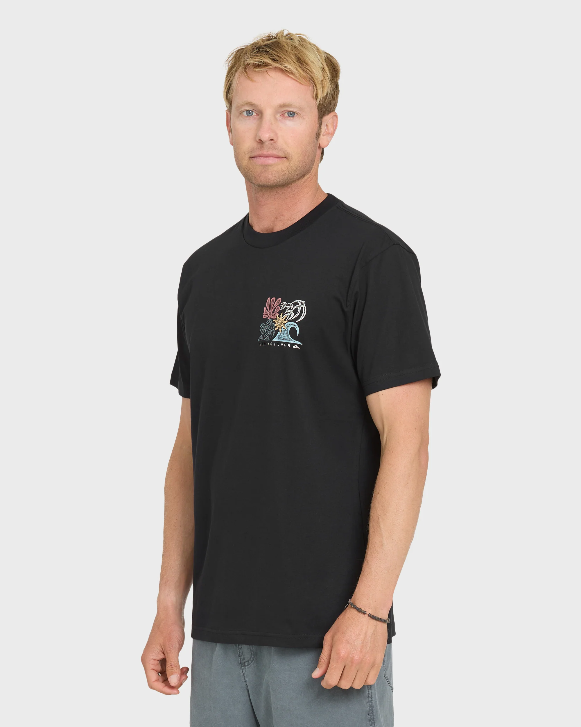Collage Classic Short Sleeve Knit T-Shirt - Black 3 Collage Classic Short Sleeve Knit T-Shirt - Black