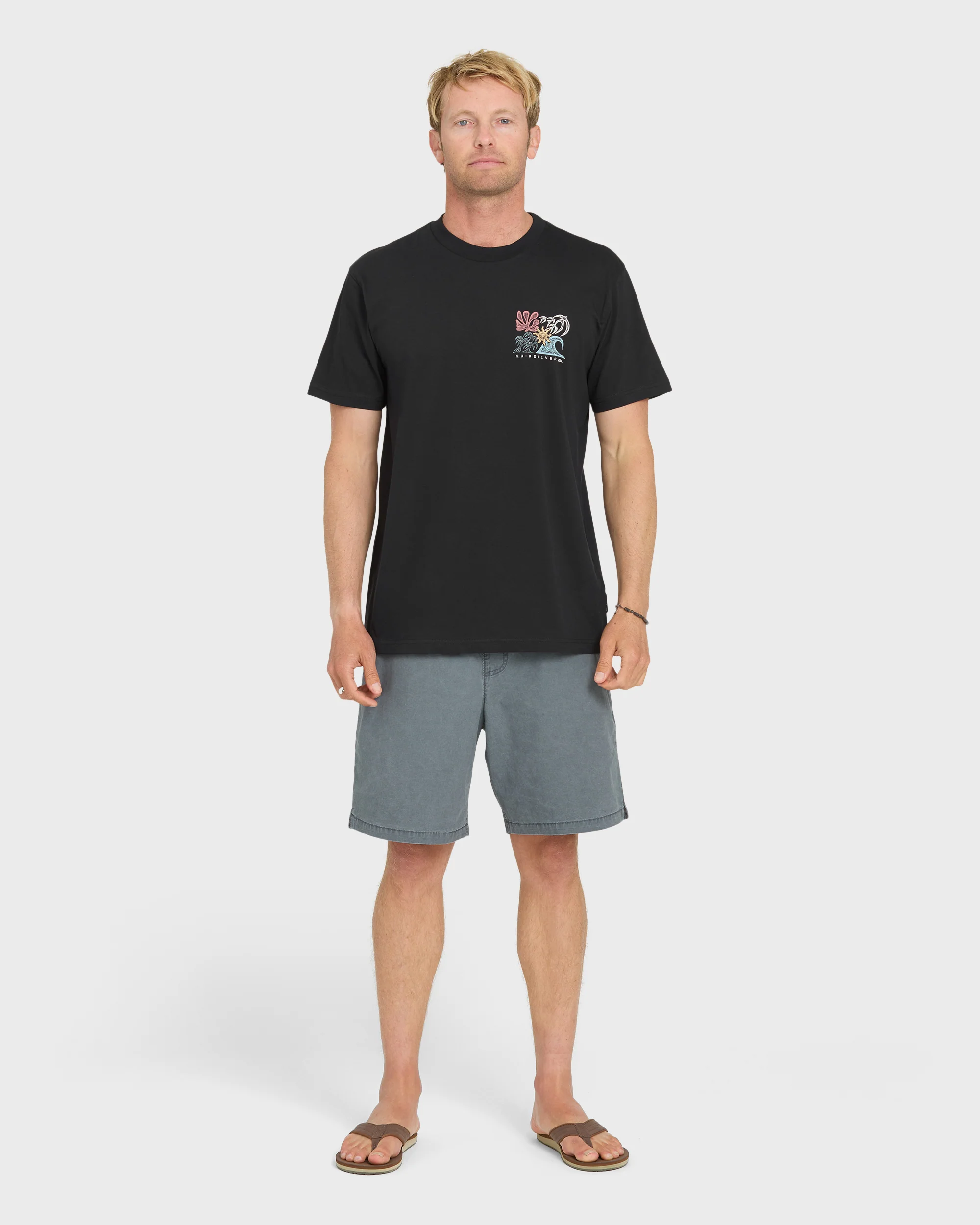 Collage Classic Short Sleeve Knit T-Shirt - Black 4 Collage Classic Short Sleeve Knit T-Shirt - Black