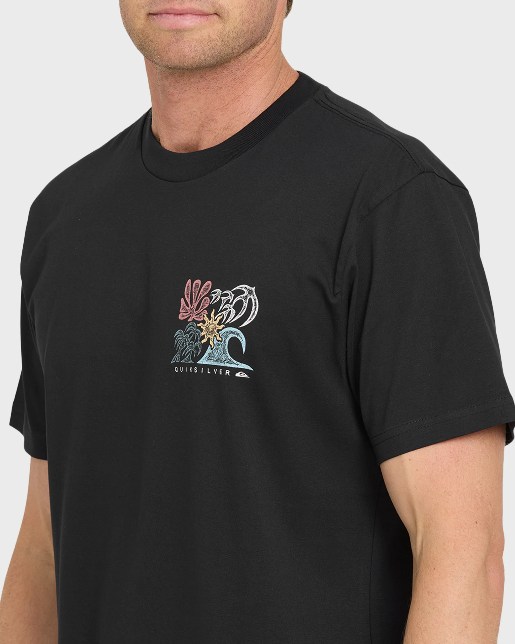 Collage Classic Short Sleeve Knit T-Shirt - Black 5 Collage Classic Short Sleeve Knit T-Shirt - Black