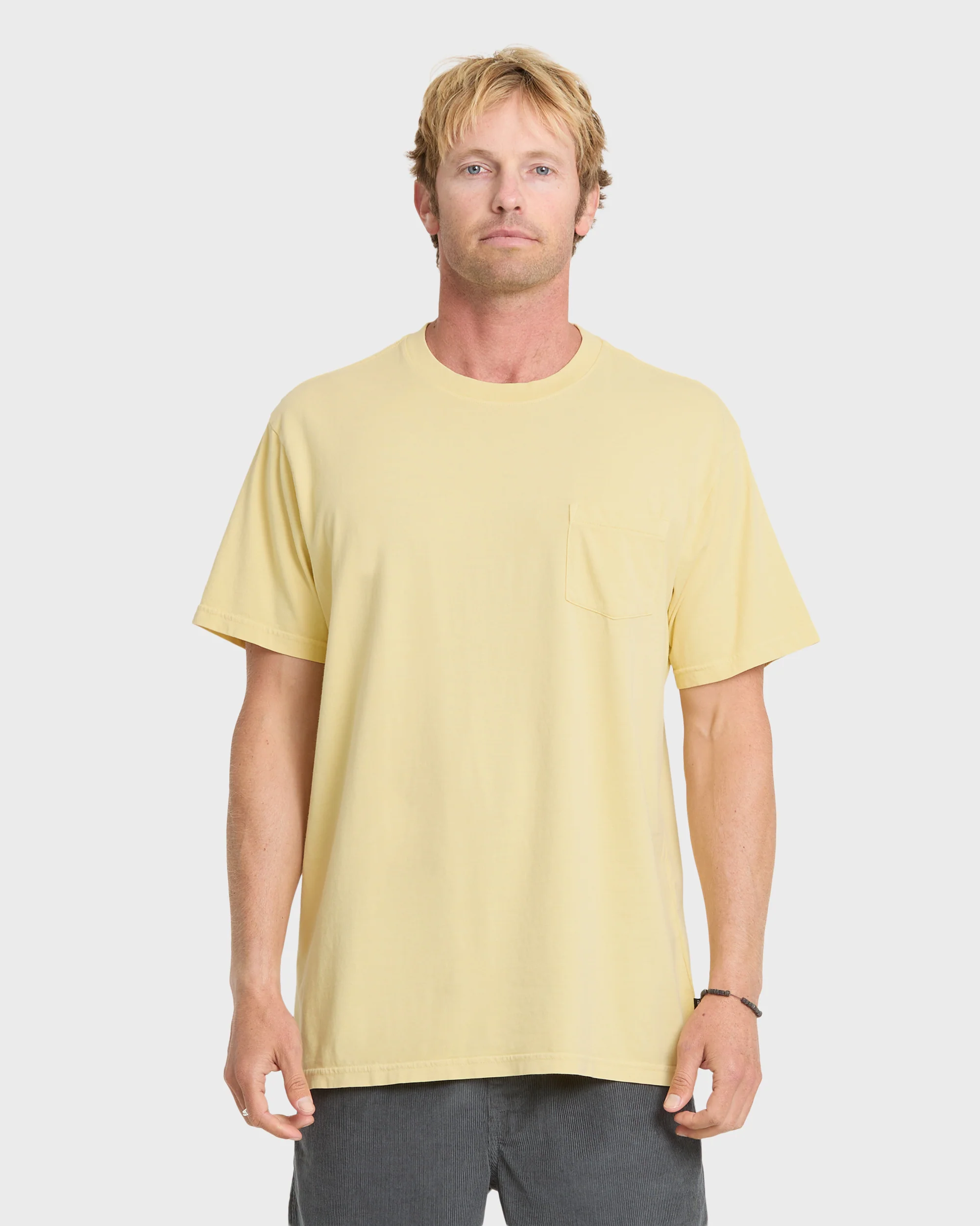 Saltwater Pocket Tee - Pale Yellow 1 Saltwater Pocket Tee - Pale Yellow