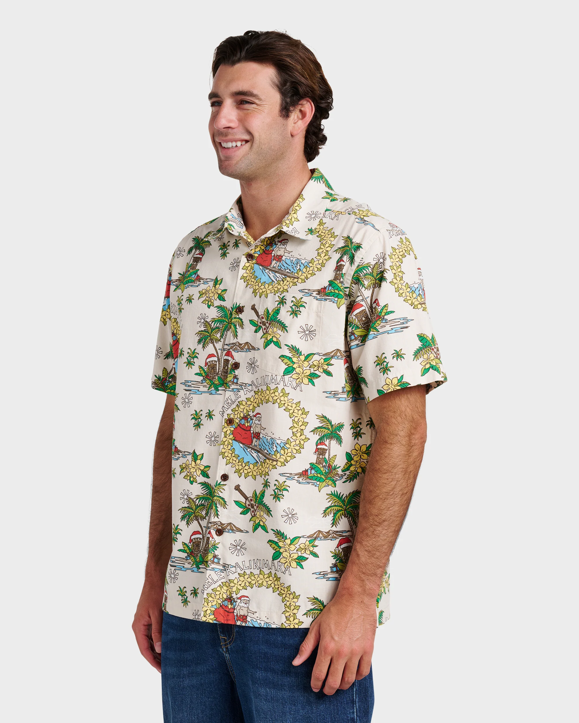 Waterman Surfing Santa Shirt - Moonbeam 3 Waterman Surfing Santa Shirt - Moonbeam