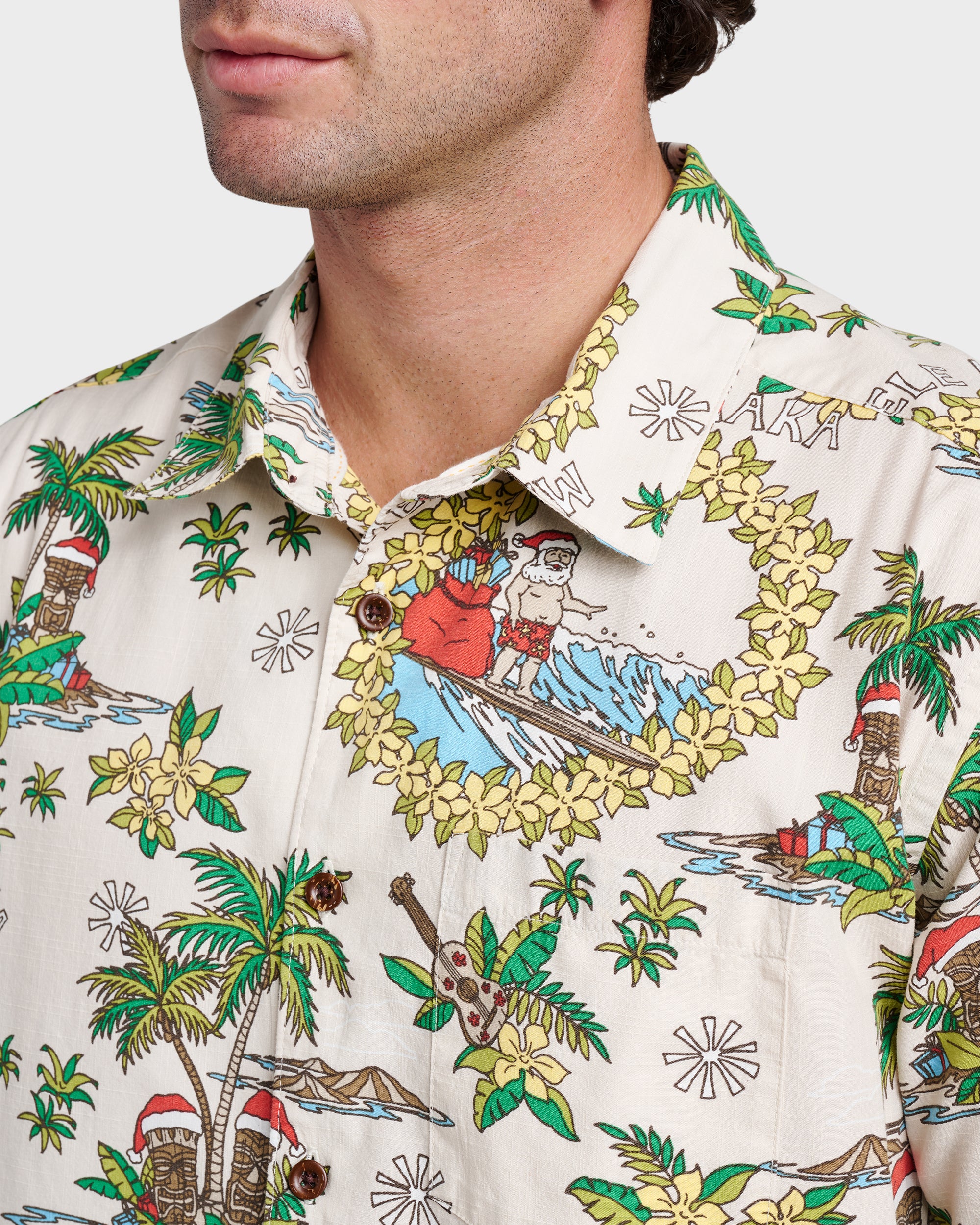 Waterman Surfing Santa Shirt - Moonbeam 4 Waterman Surfing Santa Shirt - Moonbeam
