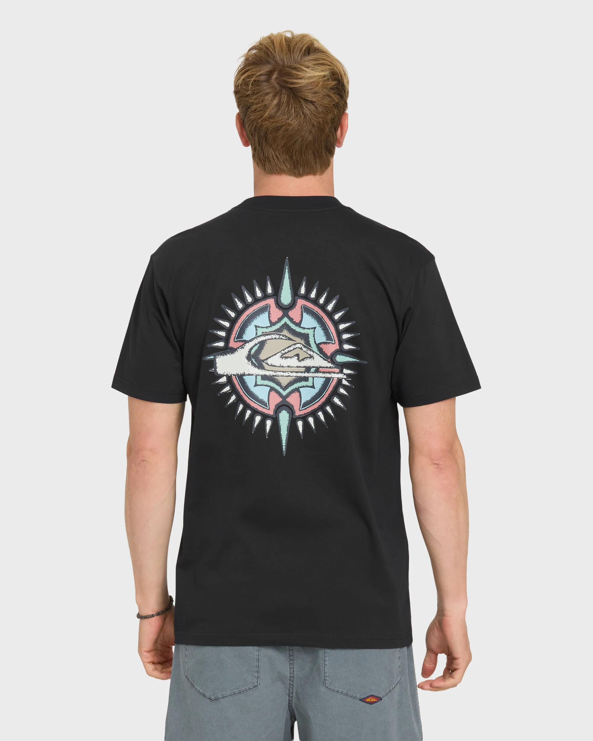 Shooting Star Short Sleeve Knit T-Shirt - Black 2 Shooting Star Short Sleeve Knit T-Shirt - Black