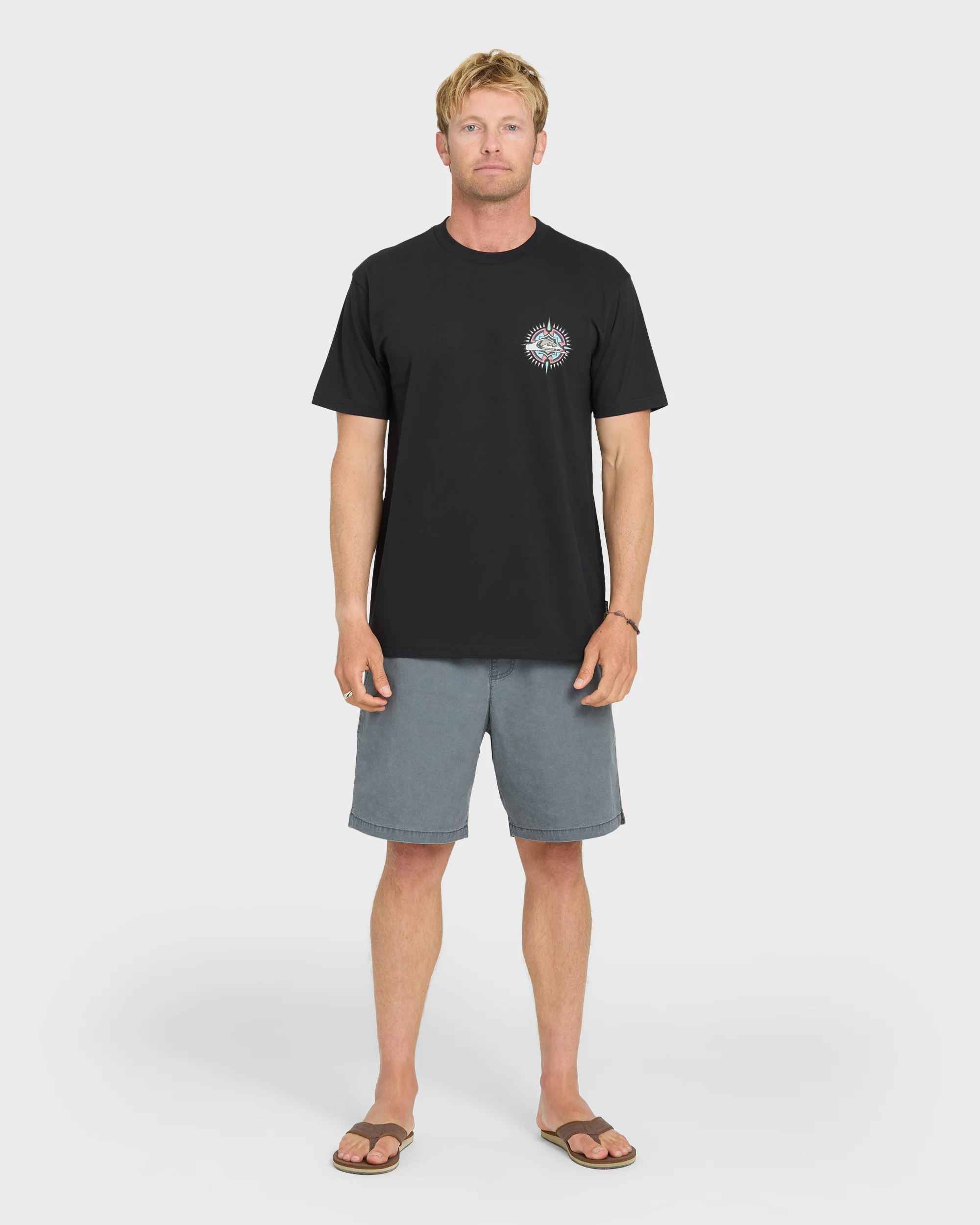 Shooting Star Short Sleeve Knit T-Shirt - Black 4 Shooting Star Short Sleeve Knit T-Shirt - Black