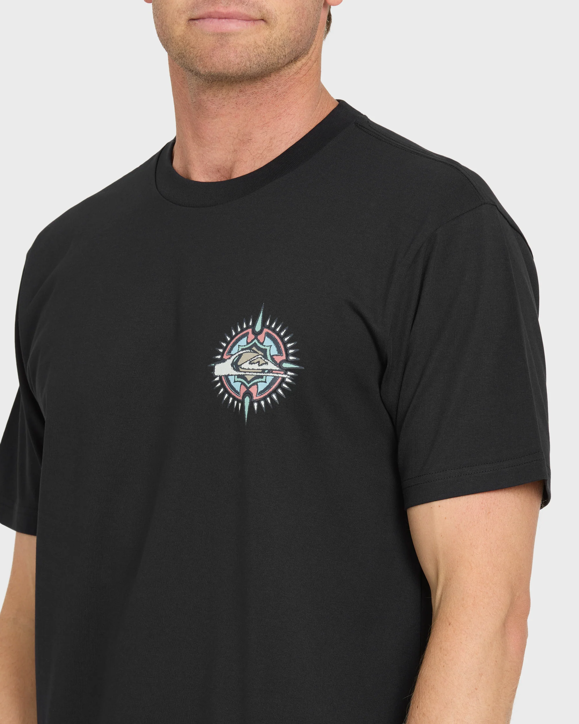 Shooting Star Short Sleeve Knit T-Shirt - Black 5 Shooting Star Short Sleeve Knit T-Shirt - Black