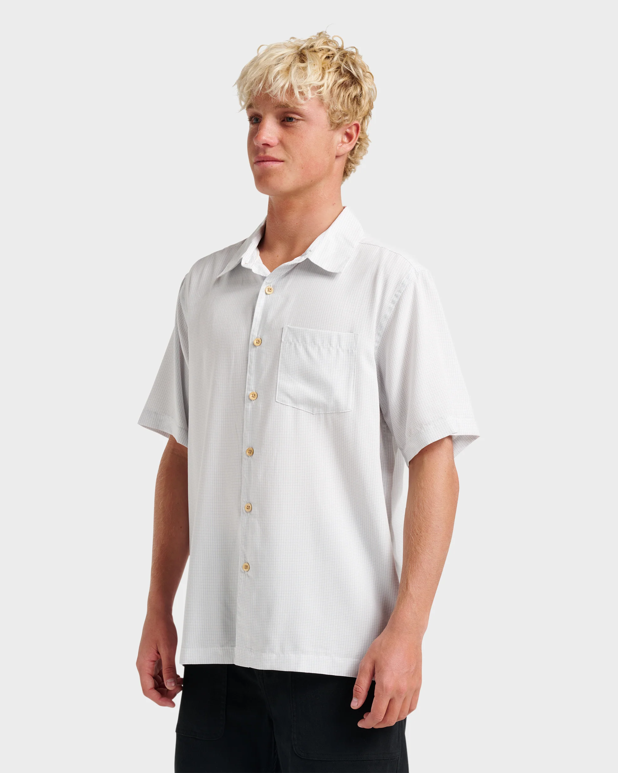 Waterman Check Out Shirt - White 3 Waterman Check Out Shirt - White