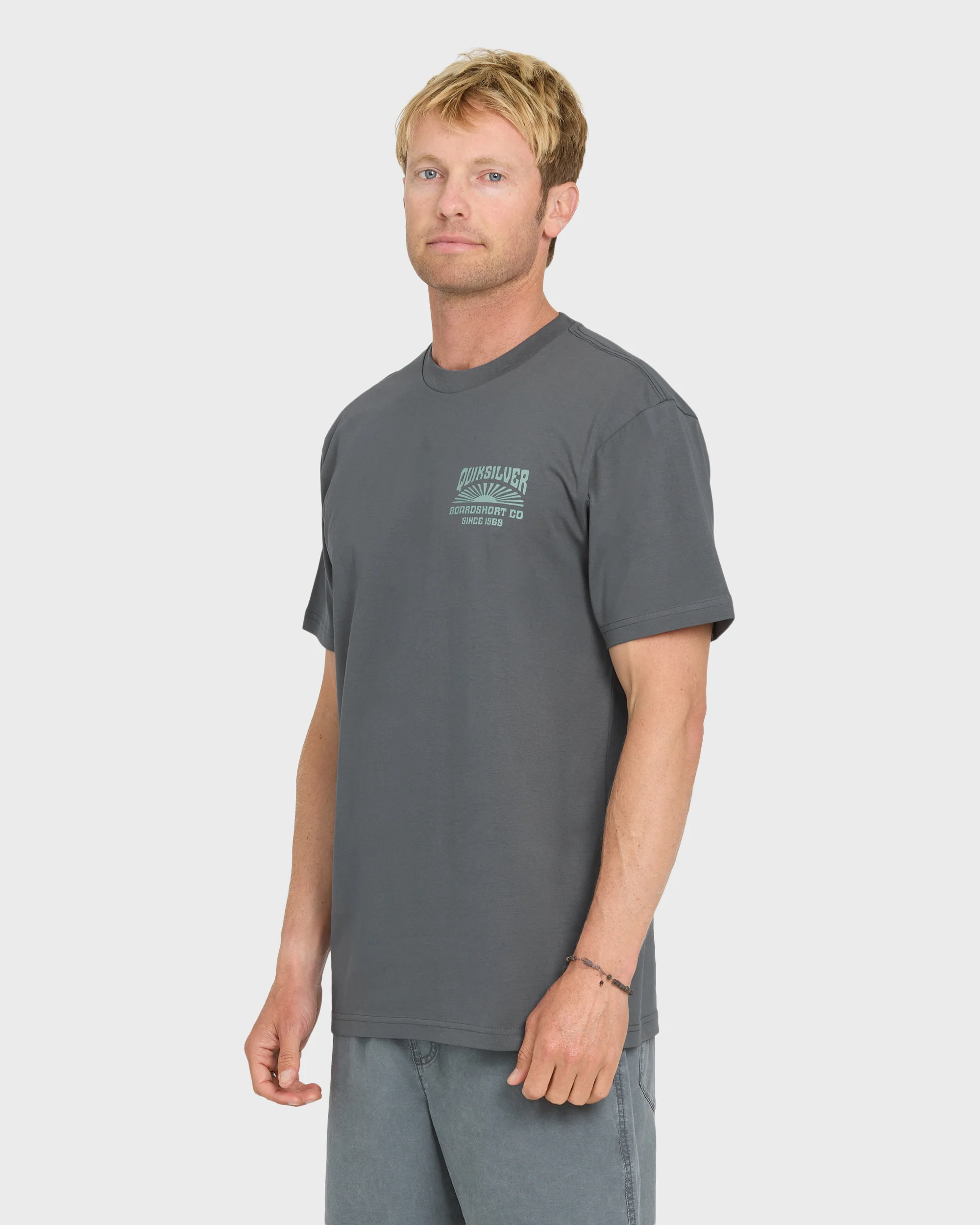 Radiant Flare Short Sleeve Knit T-Shirt - Iron Gate 3 Radiant Flare Short Sleeve Knit T-Shirt - Iron Gate