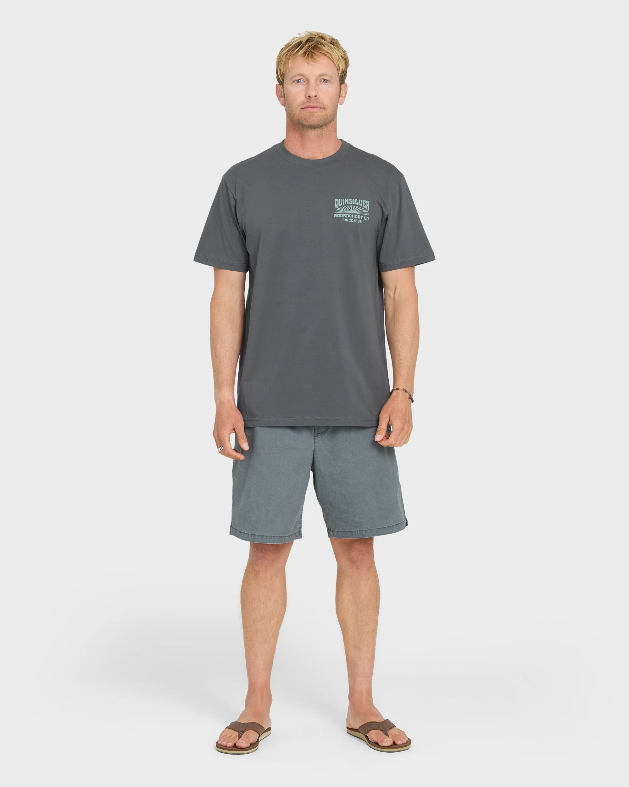 Radiant Flare Short Sleeve Knit T-Shirt - Iron Gate 4 Radiant Flare Short Sleeve Knit T-Shirt - Iron Gate