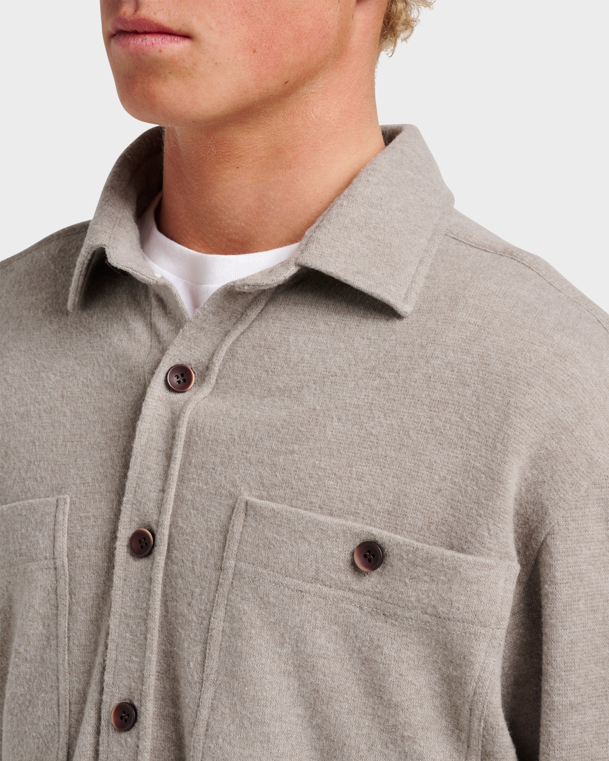 Waterman Harvest Flannel Shirt - Taupe Heather 4 Waterman Harvest Flannel Shirt - Taupe Heather