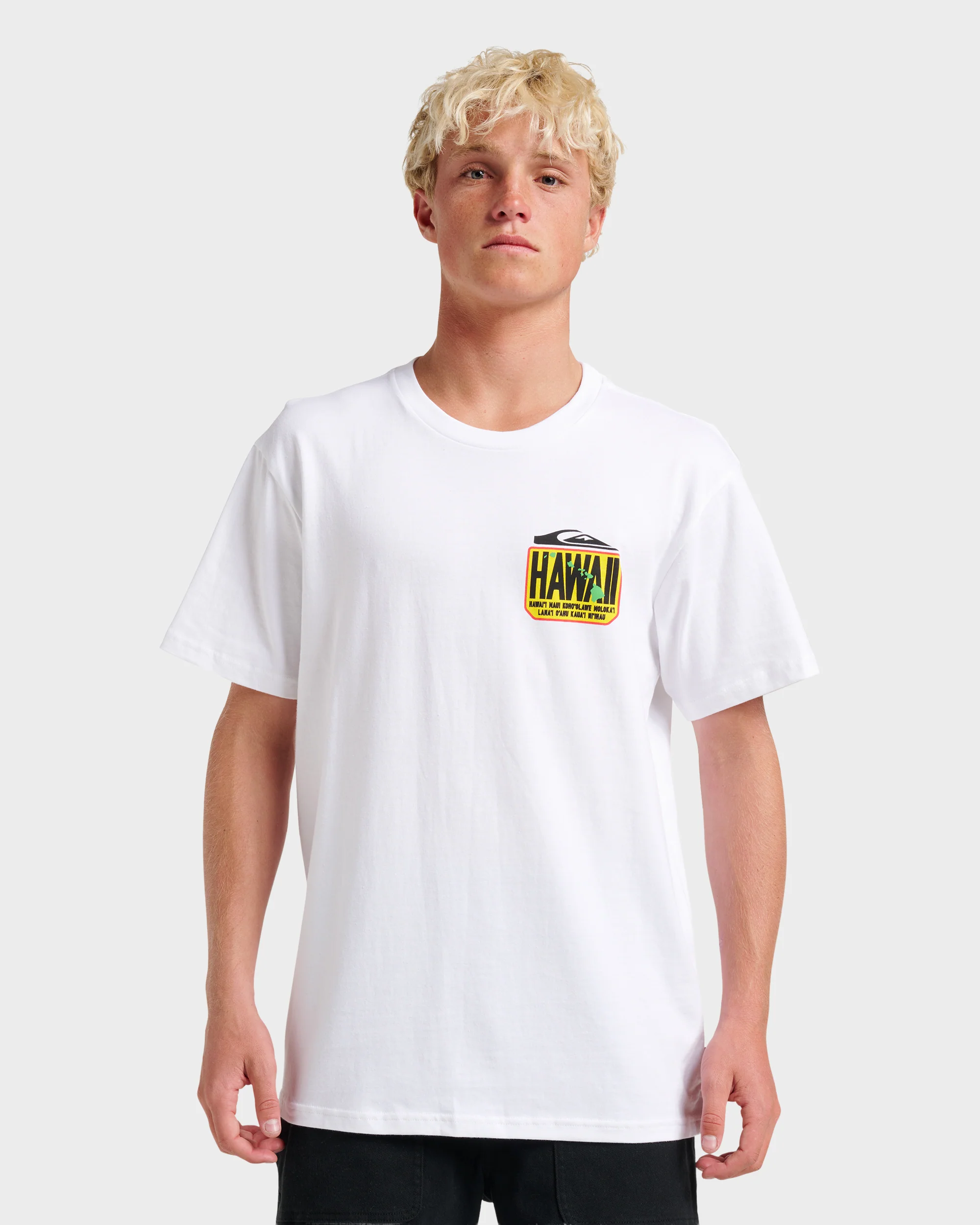 Hi Hawaii Crest Classic T-shirt - White 2 Hi Hawaii Crest Classic T-shirt - White