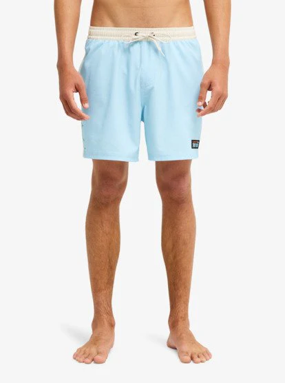 One Piece Solid 16" Elastic Waist Boardshorts - Stratosphere 1 One Piece Solid 16" Elastic Waist Boardshorts - Stratosphere