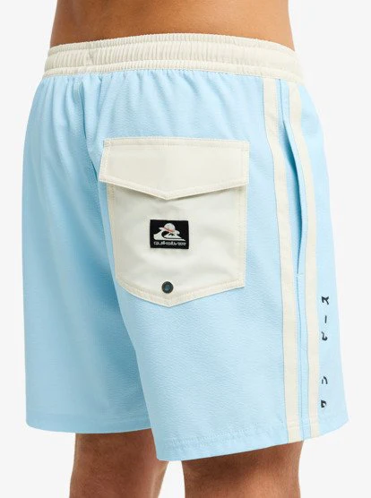 One Piece Solid 16" Elastic Waist Boardshorts - Stratosphere 6 One Piece Solid 16" Elastic Waist Boardshorts - Stratosphere
