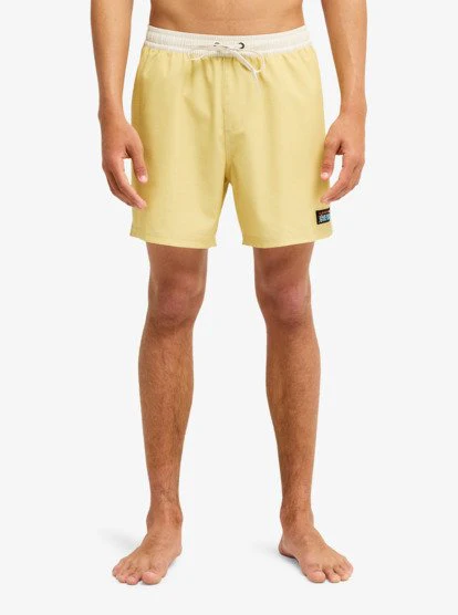 One Piece Solid 16" Elastic Waist Boardshorts - Pampas 1 One Piece Solid 16" Elastic Waist Boardshorts - Pampas