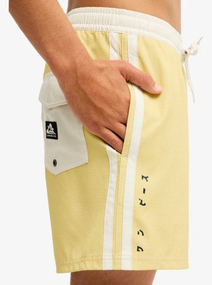 One Piece Solid 16" Elastic Waist Boardshorts - Pampas 4 One Piece Solid 16" Elastic Waist Boardshorts - Pampas