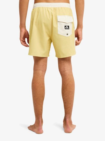 One Piece Solid 16" Elastic Waist Boardshorts - Pampas 7 One Piece Solid 16" Elastic Waist Boardshorts - Pampas