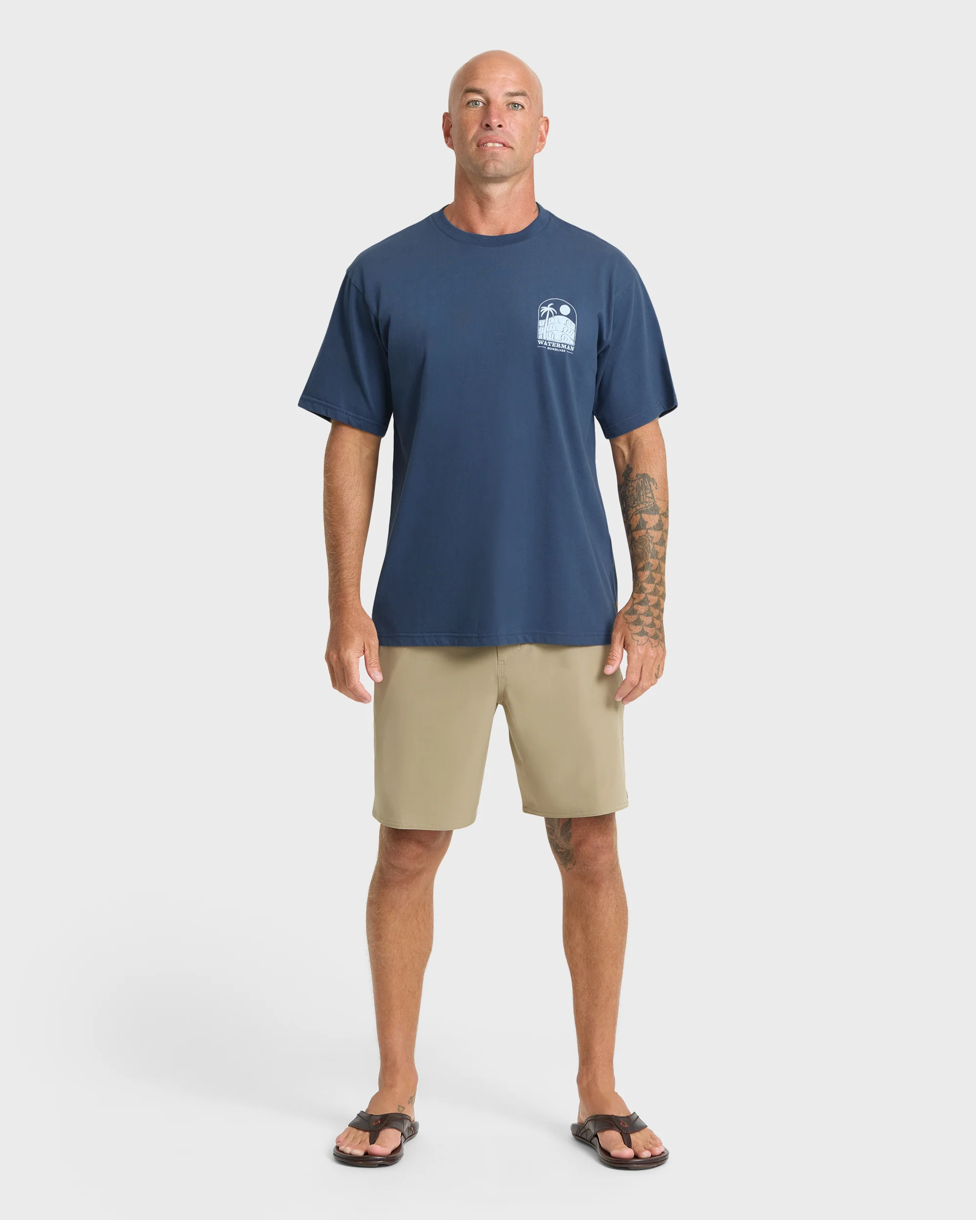 Waterman Out The Back Sueded T-Shirt - Dark Denim 3 Waterman Out The Back Sueded T-Shirt - Dark Denim
