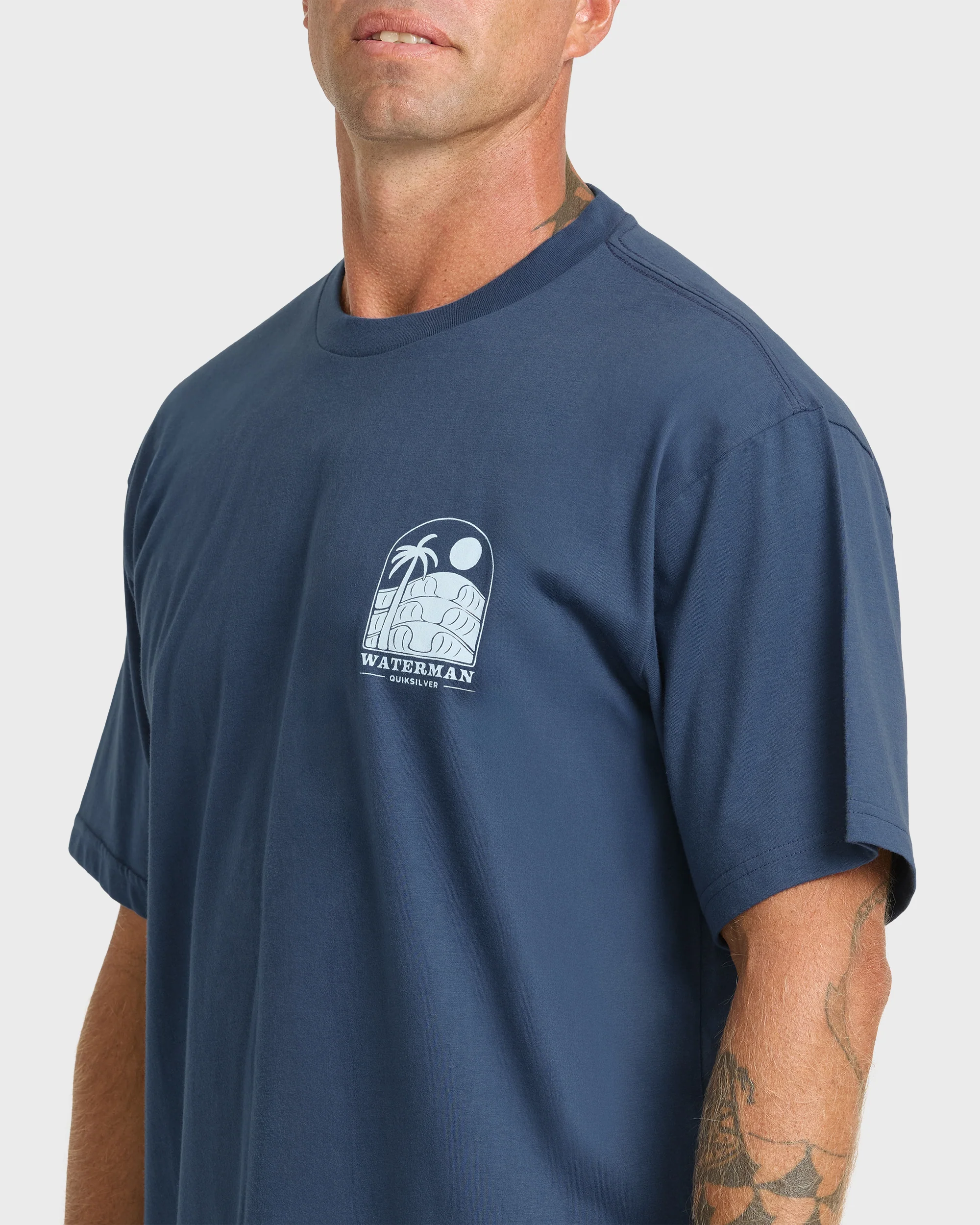 Waterman Out The Back Sueded T-Shirt - Dark Denim 5 Waterman Out The Back Sueded T-Shirt - Dark Denim