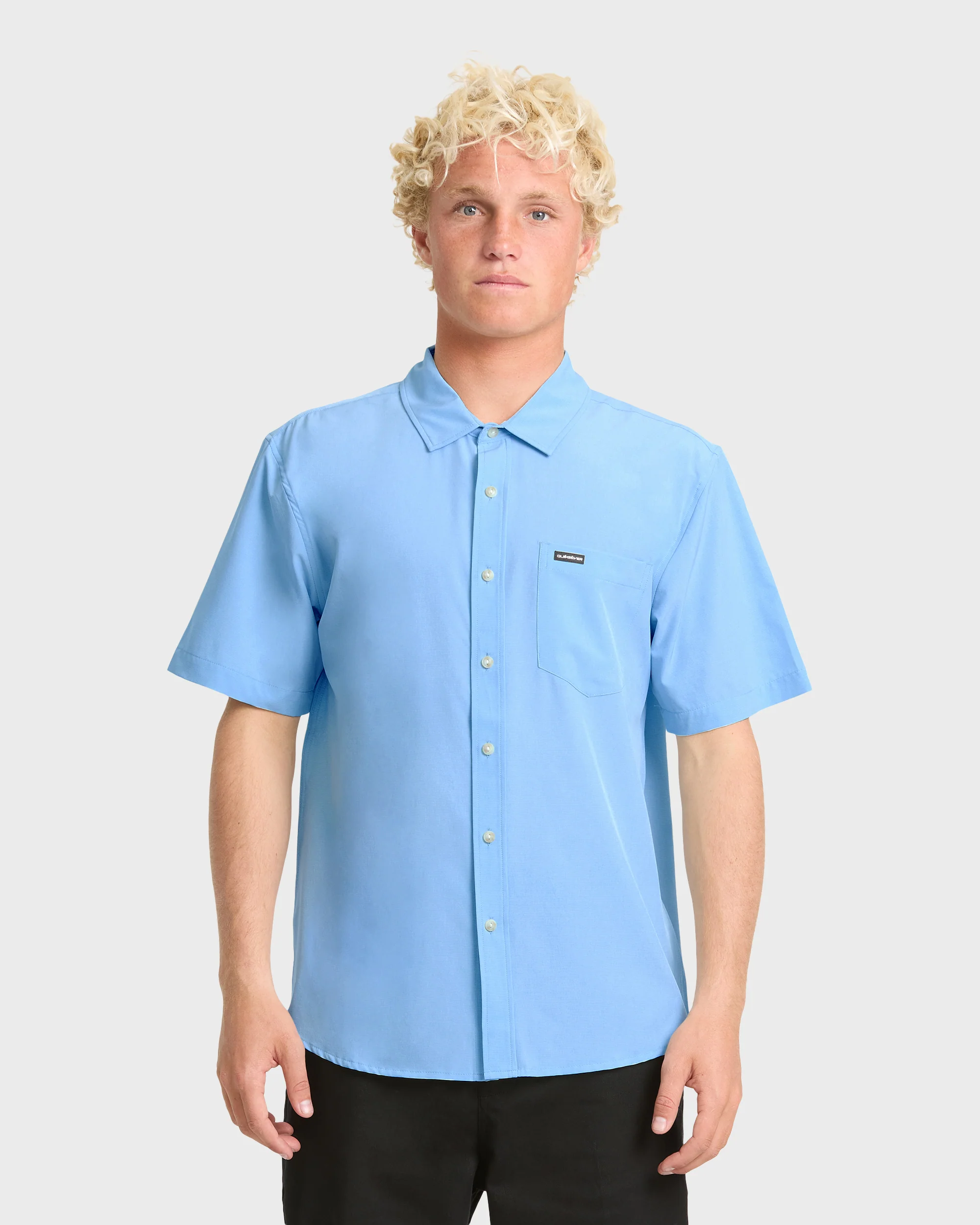 Ridgeport Tech Classic Short Sleeve Woven Shirt - Riviera 1 Ridgeport Tech Classic Short Sleeve Woven Shirt - Riviera