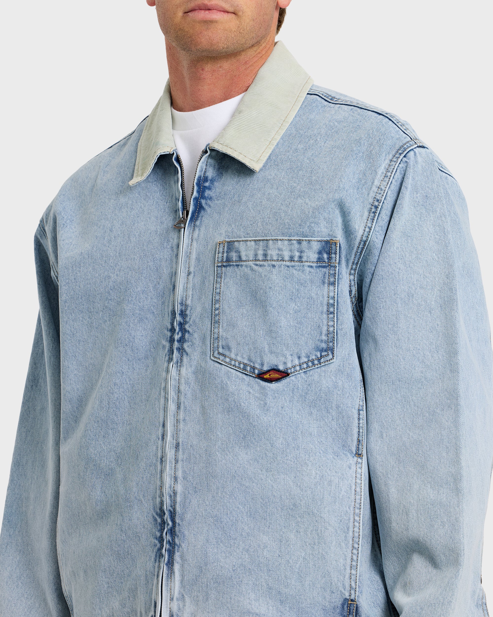 Surf Harrington Denim Jacket - Light Indigo 5 Surf Harrington Denim Jacket - Light Indigo