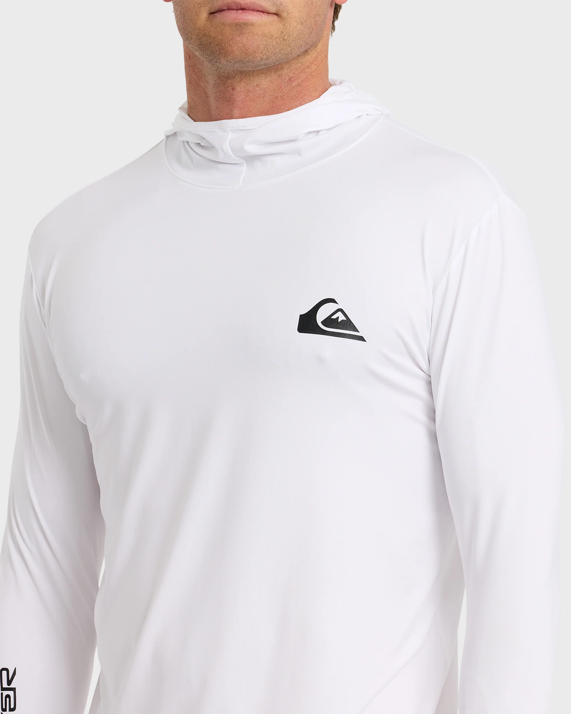 Everyday Hooded UPF 50 Long Sleeve Surf Shirt - White 5 Everyday Hooded UPF 50 Long Sleeve Surf Shirt - White