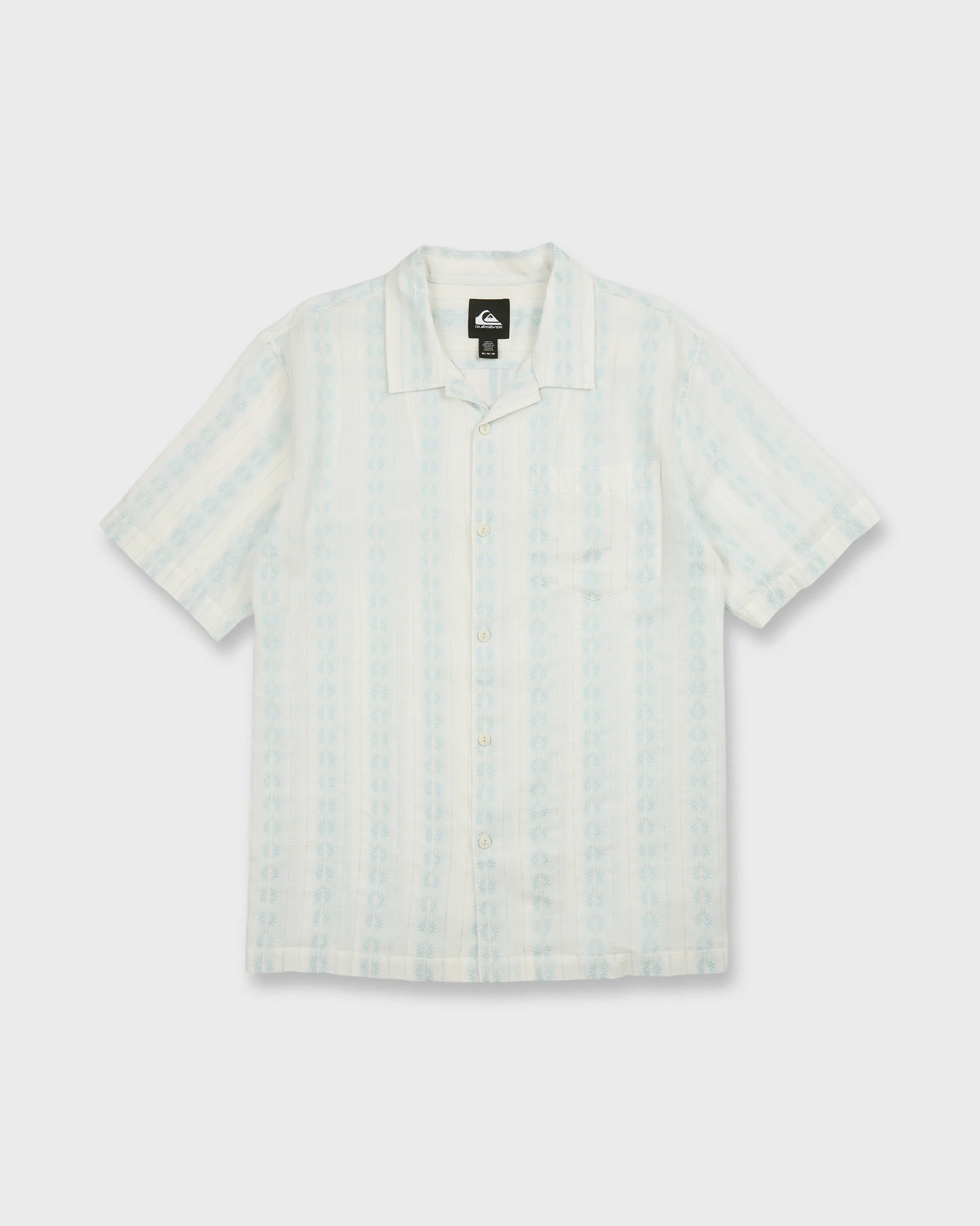 Bishop Jacquard Camp Short Sleeve Cotton Shirt - Skyway 6 Bishop Jacquard Camp Short Sleeve Cotton Shirt - Skyway