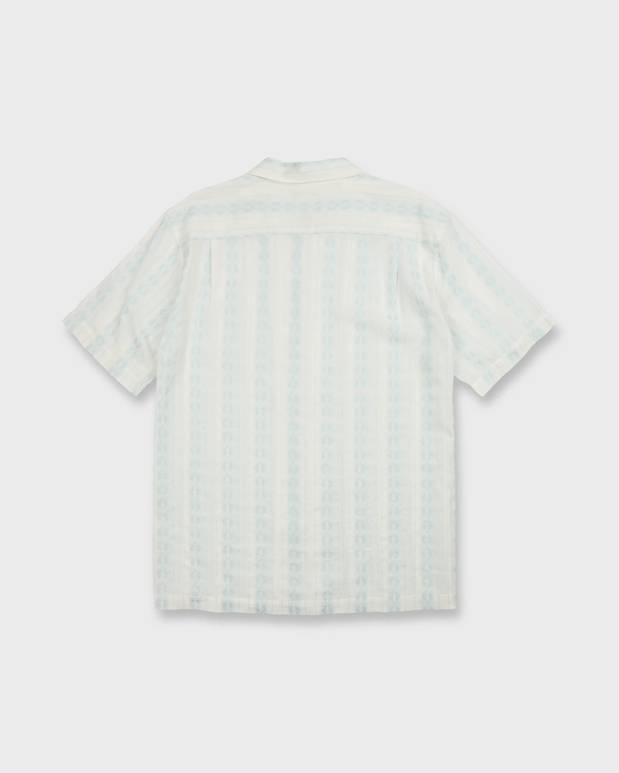 Bishop Jacquard Camp Short Sleeve Cotton Shirt - Skyway 7 Bishop Jacquard Camp Short Sleeve Cotton Shirt - Skyway