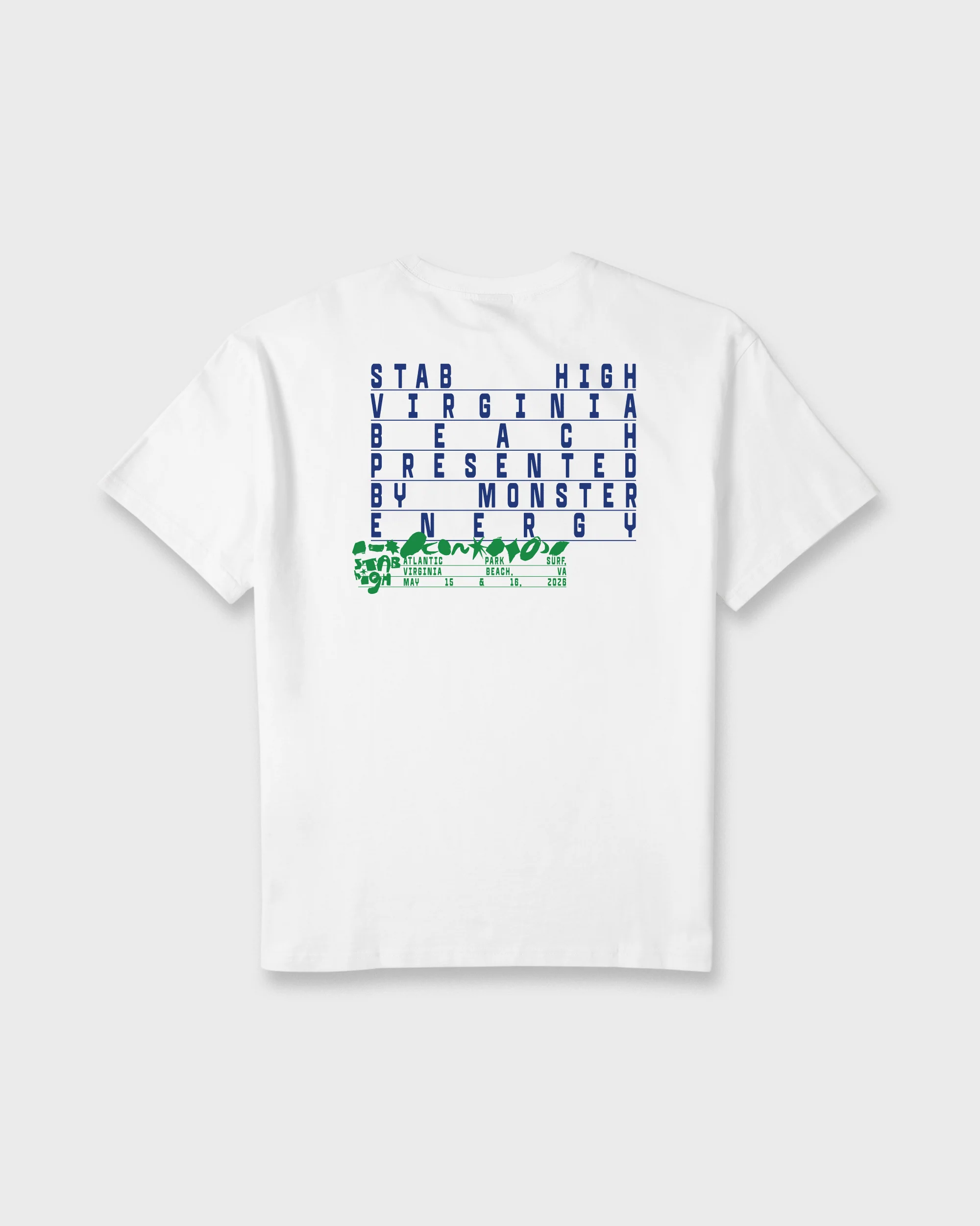 Stab High Virginia Beach Short Sleeve T-Shirt - White 2 Stab High Virginia Beach Short Sleeve T-Shirt - White