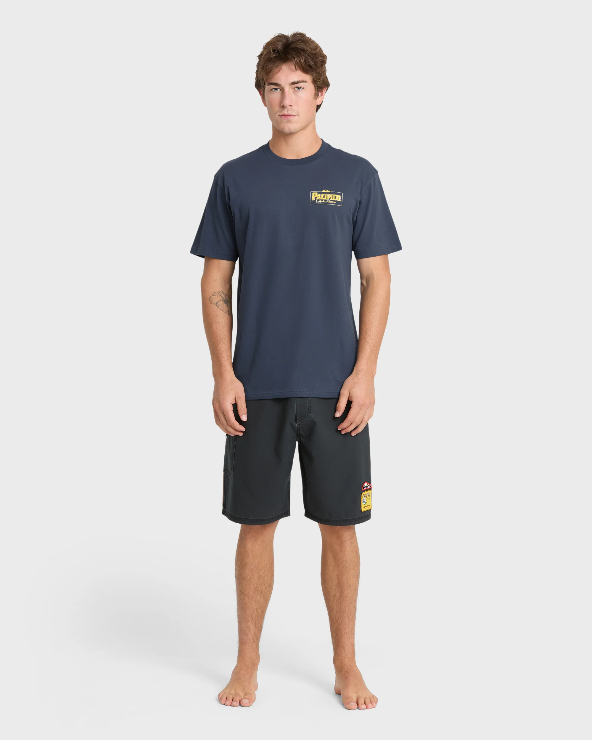 Pacifico Sayulita Cruising Short Sleeve Knit T-Shirt - Navy 3 Pacifico Sayulita Cruising Short Sleeve Knit T-Shirt - Navy