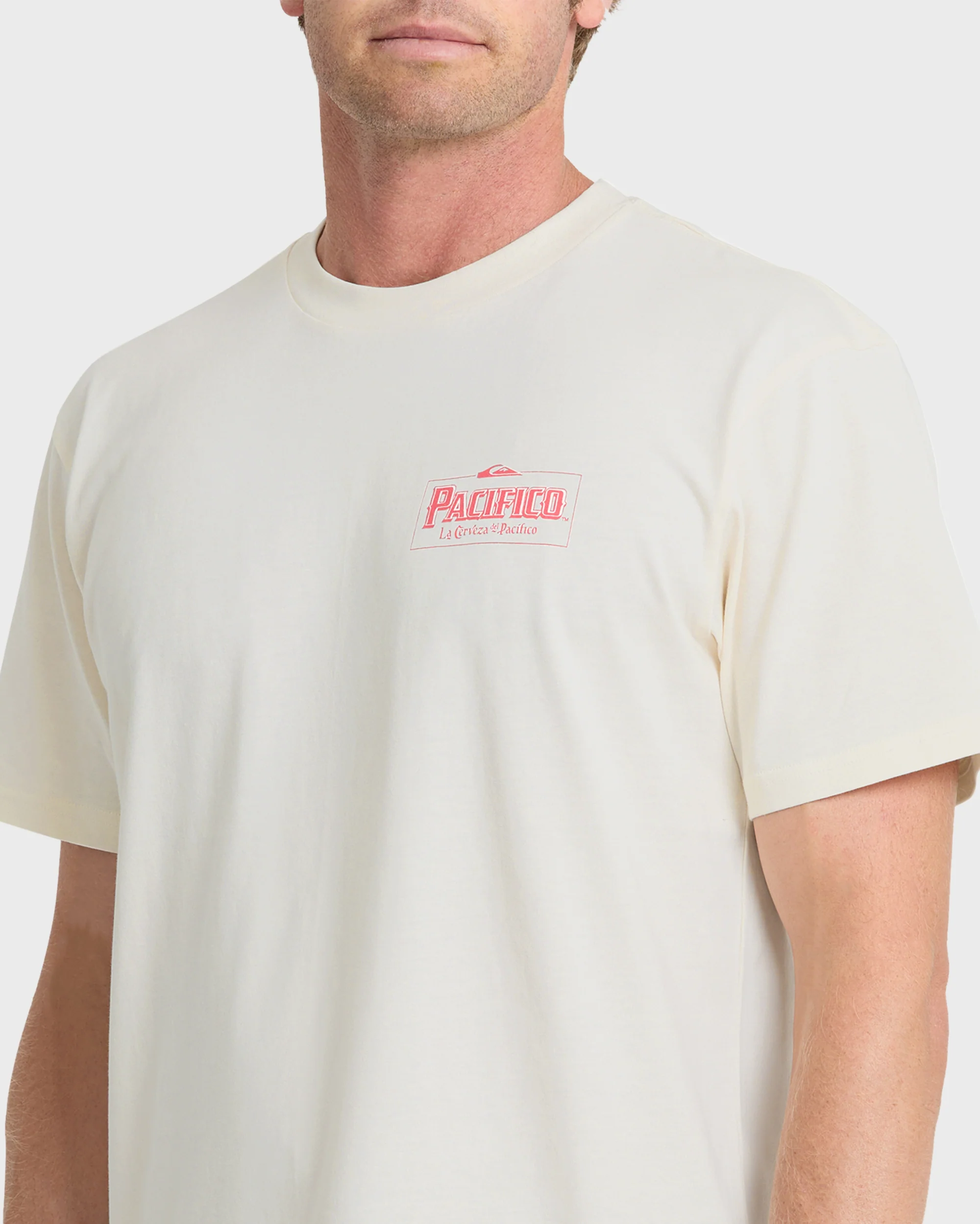 Pacifico Sayulita Cruising Short Sleeve Cotton T-Shirt - Tofu 5 Pacifico Sayulita Cruising Short Sleeve Cotton T-Shirt - Tofu