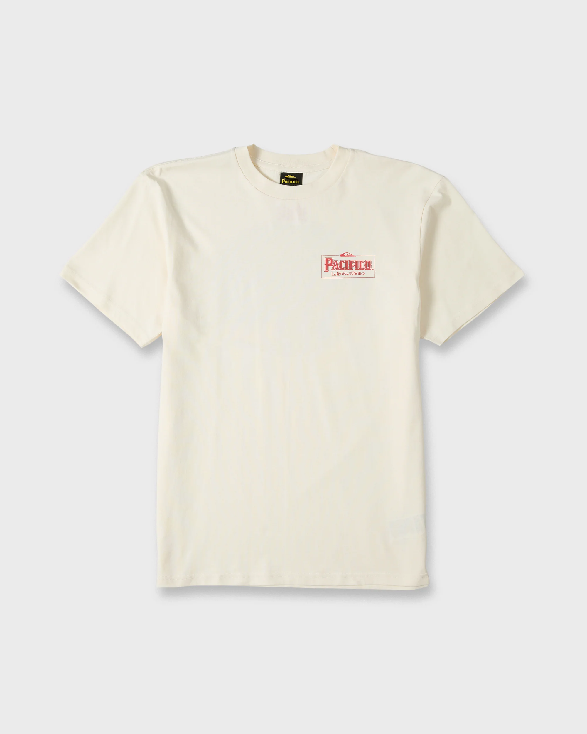 Pacifico Sayulita Cruising Short Sleeve Cotton T-Shirt - Tofu 6 Pacifico Sayulita Cruising Short Sleeve Cotton T-Shirt - Tofu