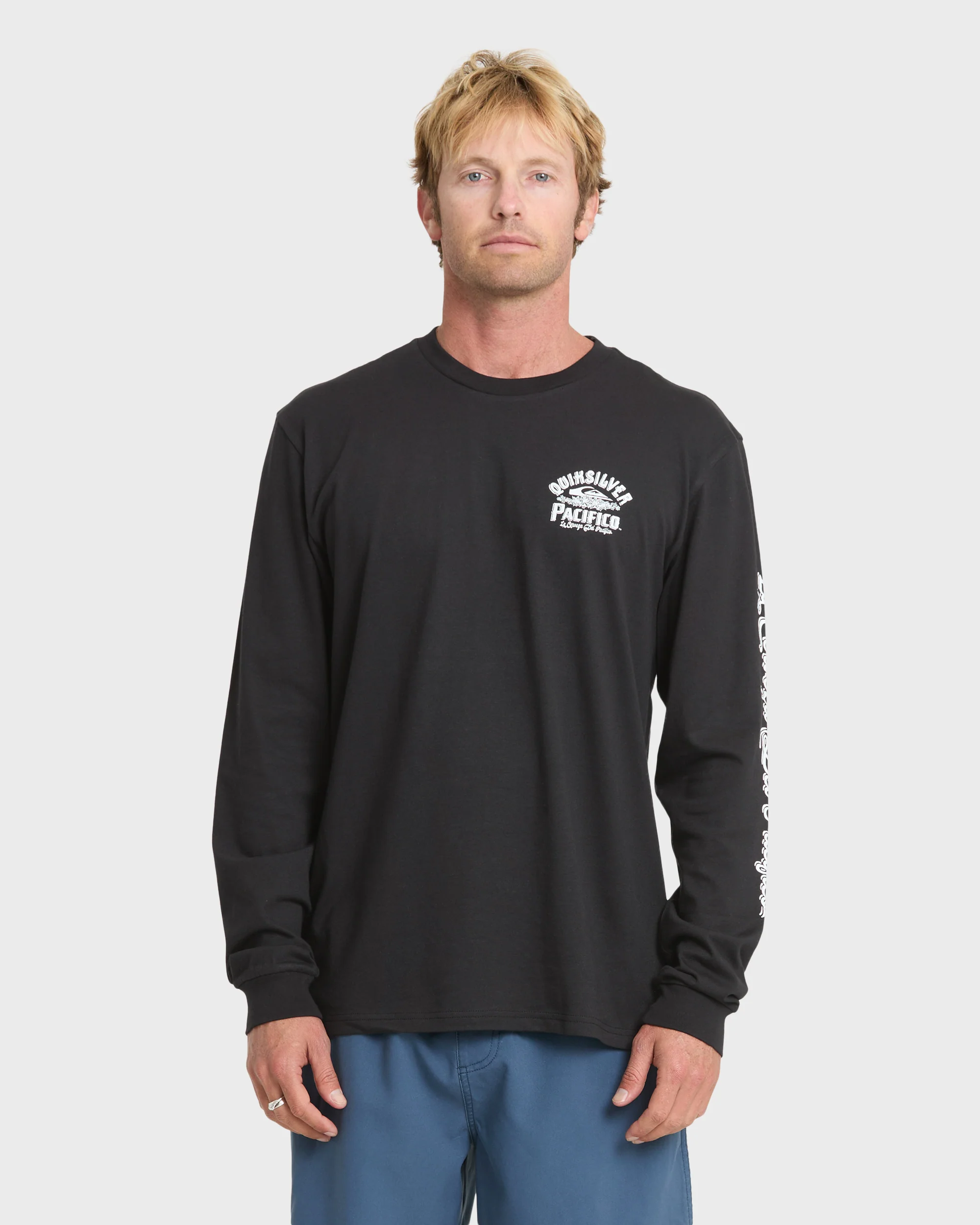 Pacifico Signage Long Sleeve Knit T-Shirt - Black 1 Pacifico Signage Long Sleeve Knit T-Shirt - Black