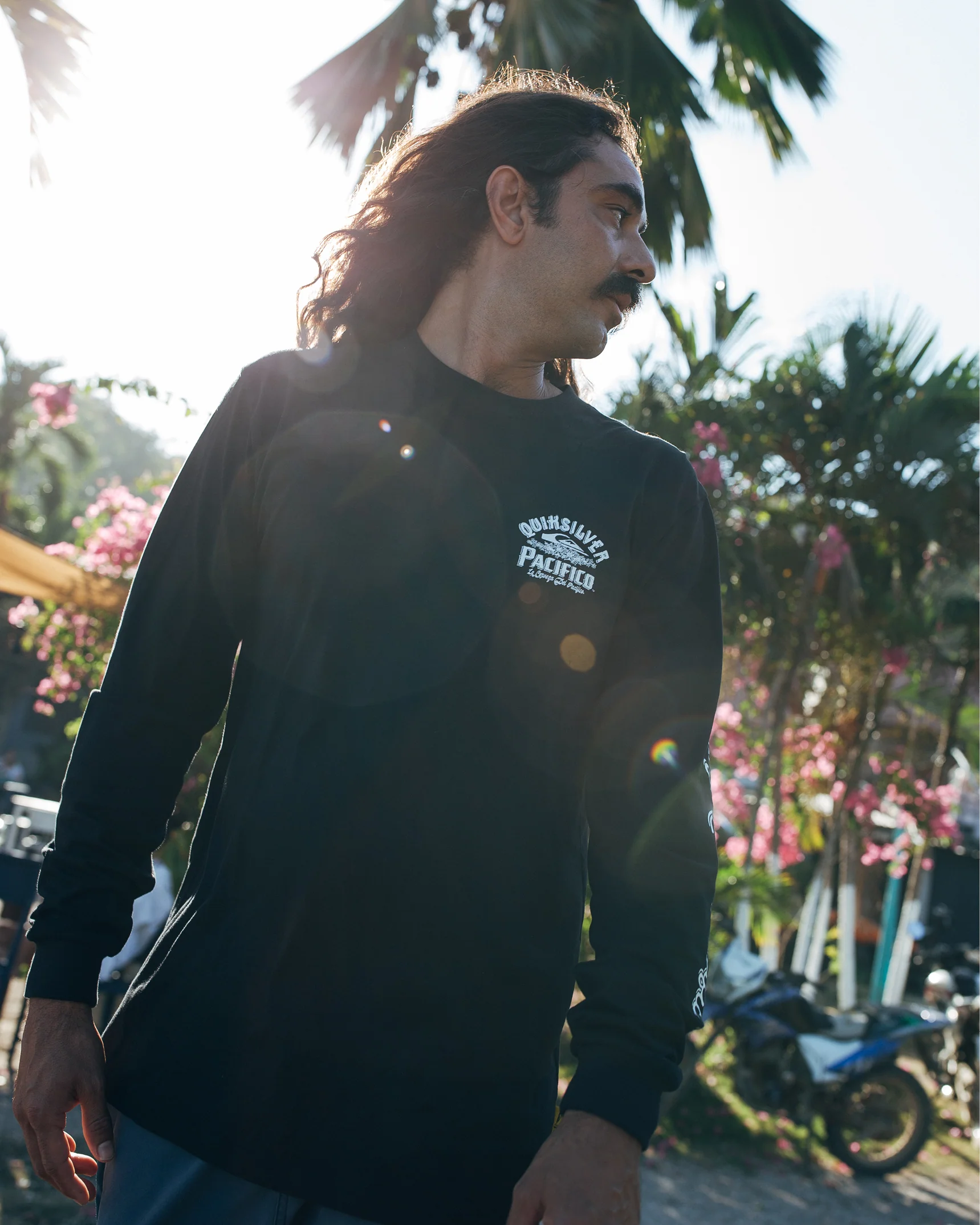 Pacifico Signage Long Sleeve Knit T-Shirt - Black 2 Pacifico Signage Long Sleeve Knit T-Shirt - Black
