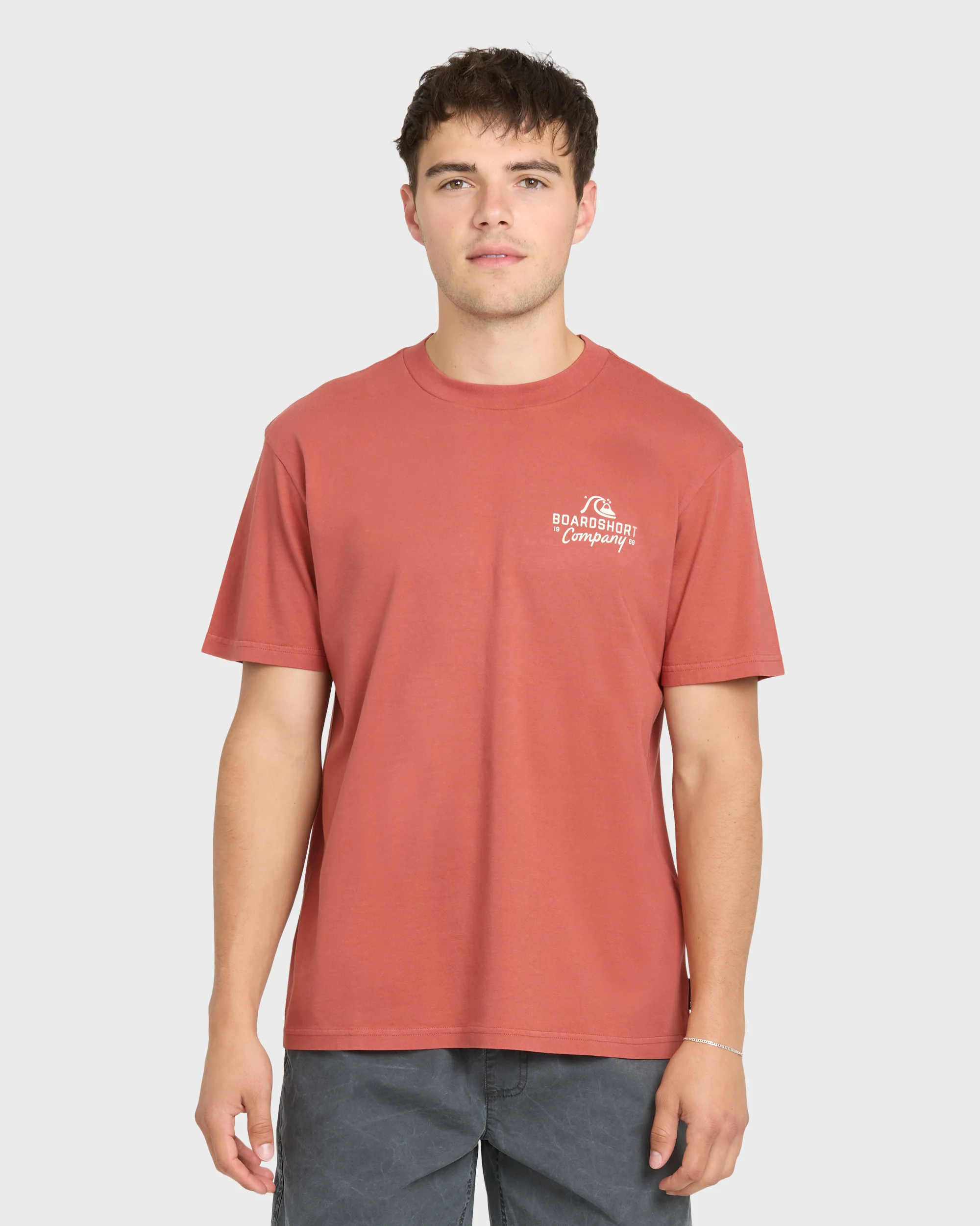 Factory Label Pigment Dye Short Sleeve Cotton T-Shirt - Bossa Nova 1 Factory Label Pigment Dye Short Sleeve Cotton T-Shirt - Bossa Nova