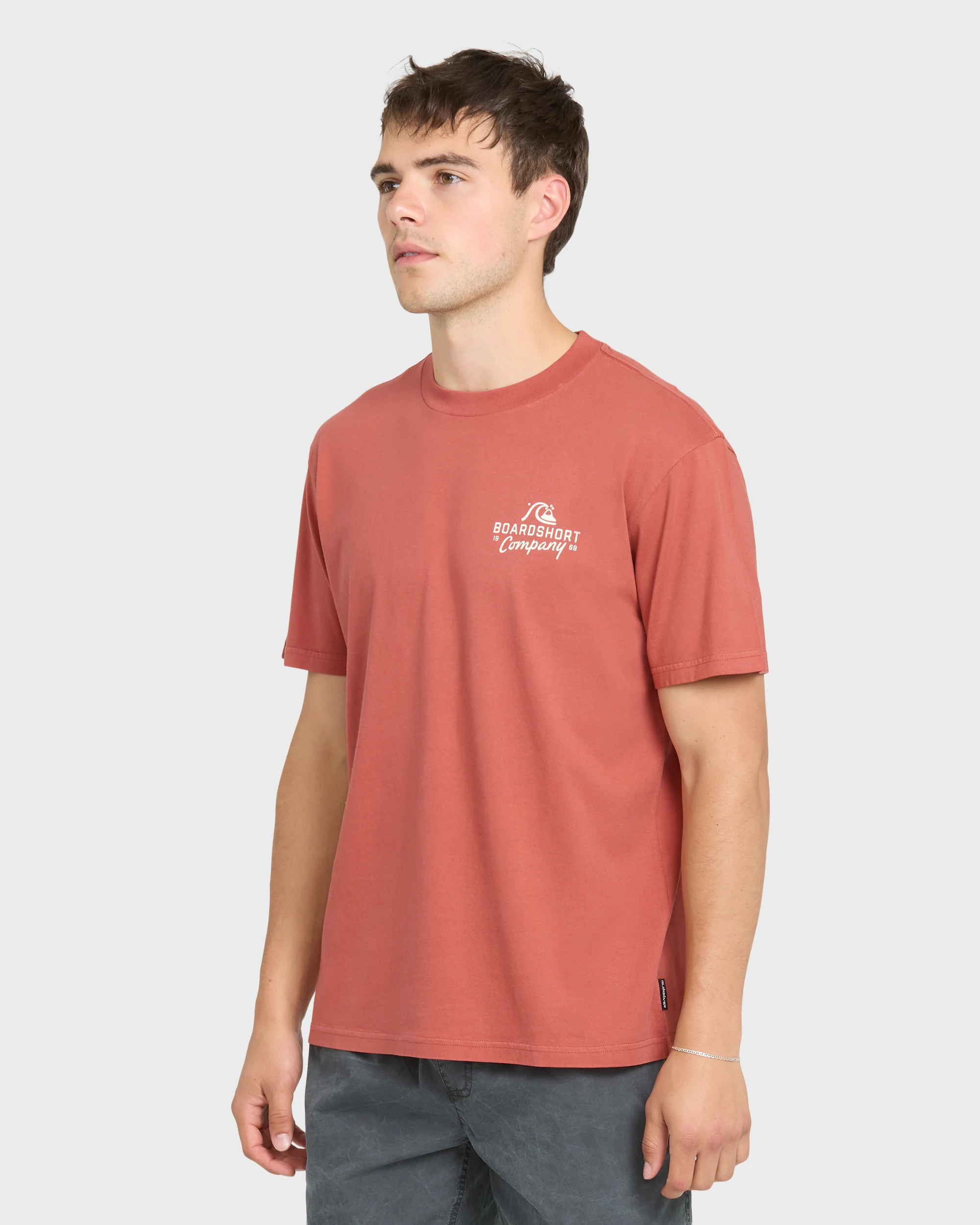 Factory Label Pigment Dye Short Sleeve Cotton T-Shirt - Bossa Nova 3 Factory Label Pigment Dye Short Sleeve Cotton T-Shirt - Bossa Nova