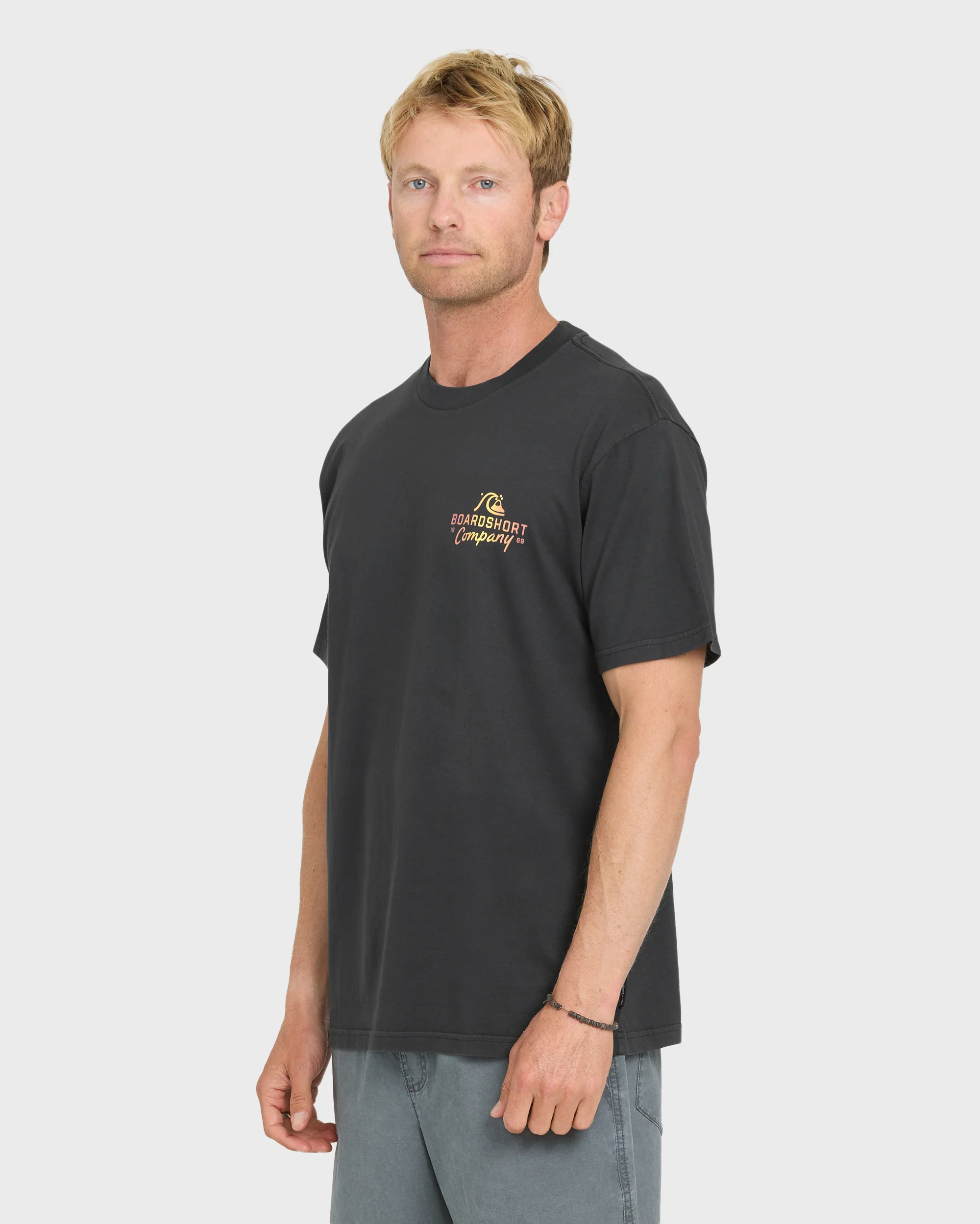 Factory Label Pigment Dye Short Sleeve Cotton T-Shirt - Phantom 3 Factory Label Pigment Dye Short Sleeve Cotton T-Shirt - Phantom