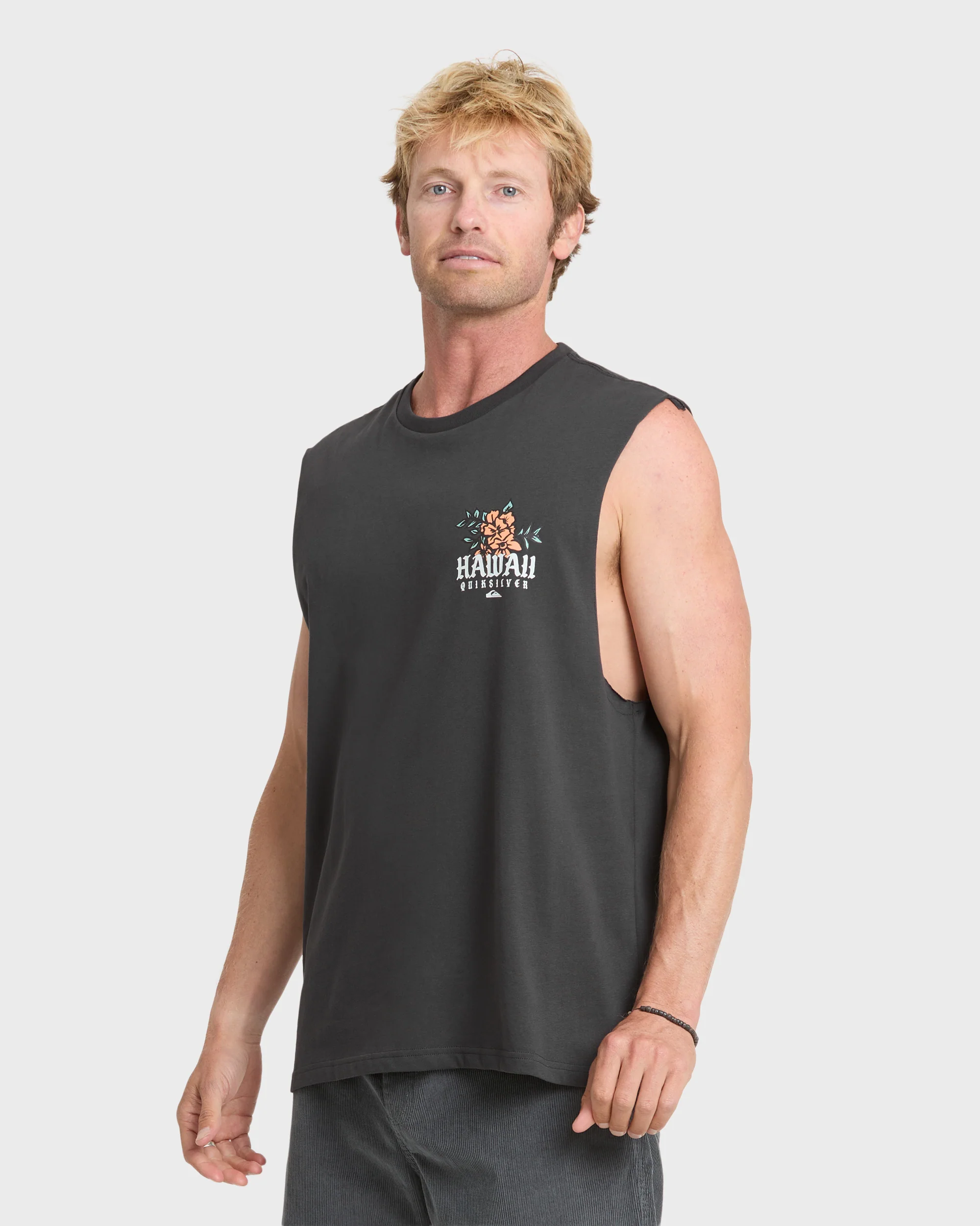 Hawaii Da Rooster Sleeveless Knit T-Shirt - Phantom 3 Hawaii Da Rooster Sleeveless Knit T-Shirt - Phantom