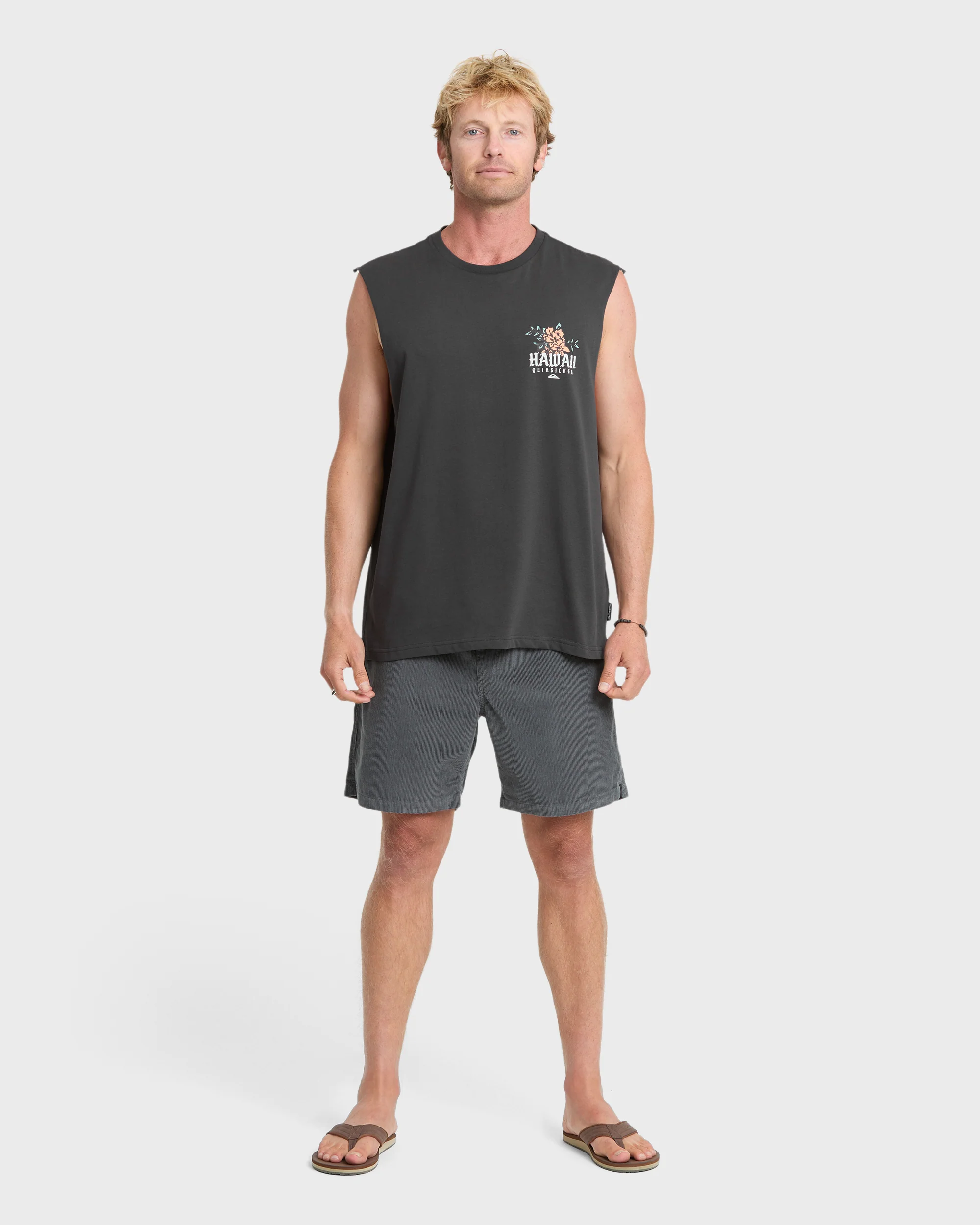 Hawaii Da Rooster Sleeveless Knit T-Shirt - Phantom 4 Hawaii Da Rooster Sleeveless Knit T-Shirt - Phantom