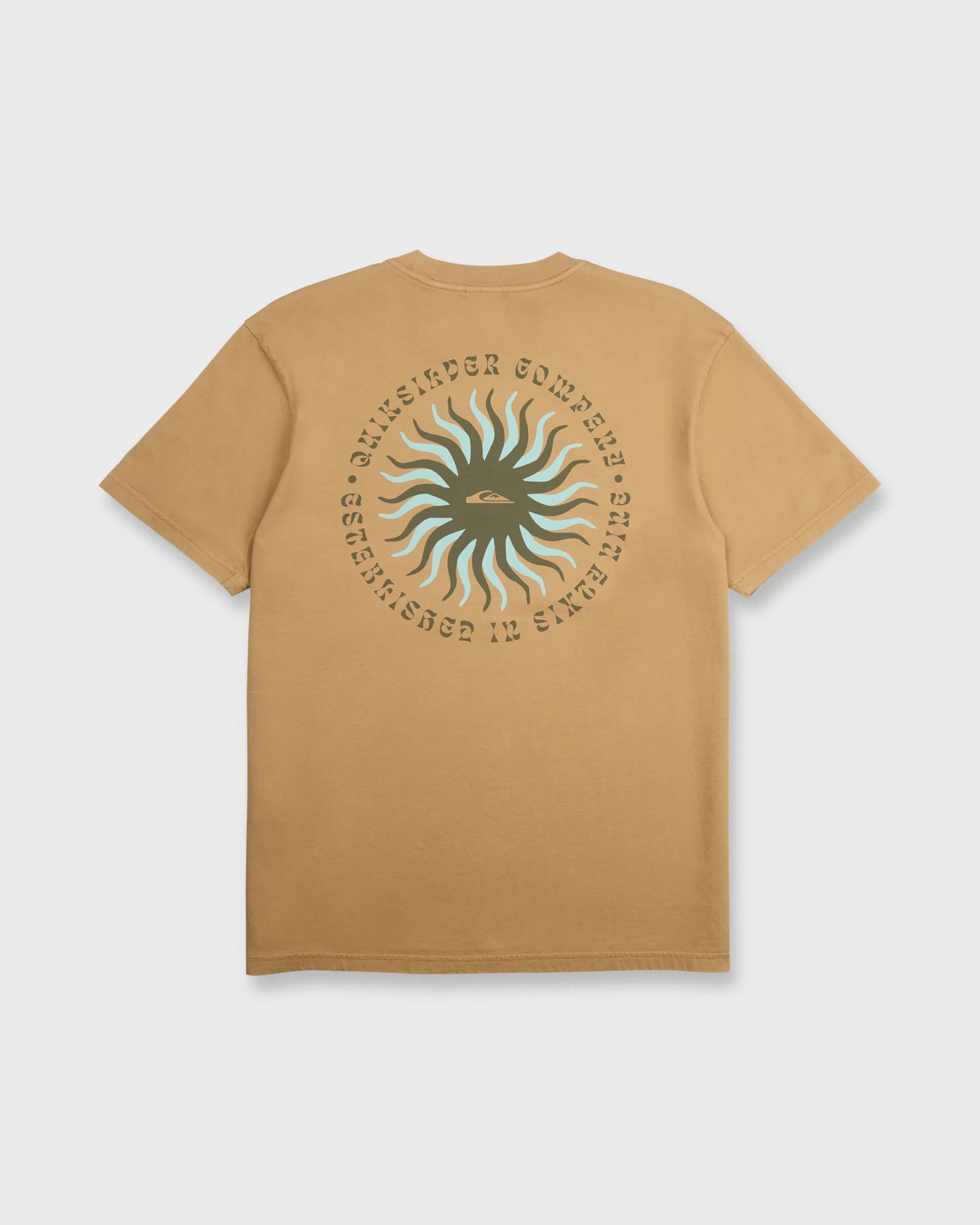 Sunny Day Pigment Dye Short Sleeve Cotton T-Shirt - Tobacco 7 Sunny Day Pigment Dye Short Sleeve Cotton T-Shirt - Tobacco