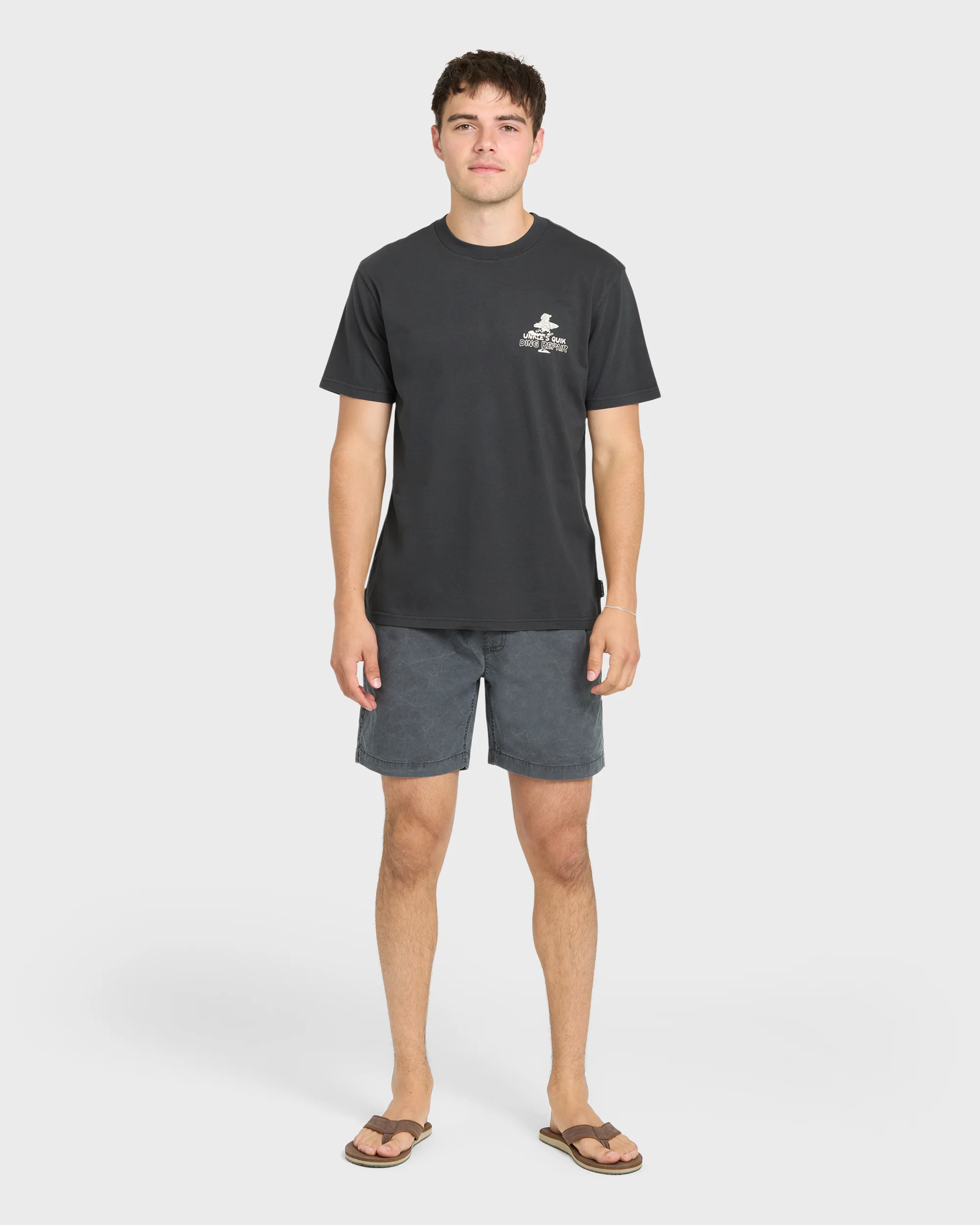 Unkles Ding Repair Pigment Dye Short Sleeve Knit T-Shirt - Phantom 4 Unkles Ding Repair Pigment Dye Short Sleeve Knit T-Shirt - Phantom