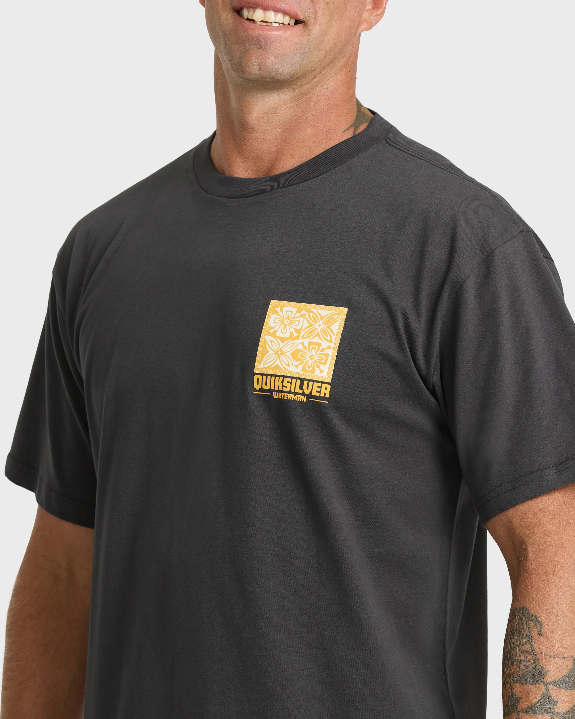 Waterman In The Elements Classic Short Sleeve Cotton T-Shirt - Phantom 3 Waterman In The Elements Classic Short Sleeve Cotton T-Shirt - Phantom