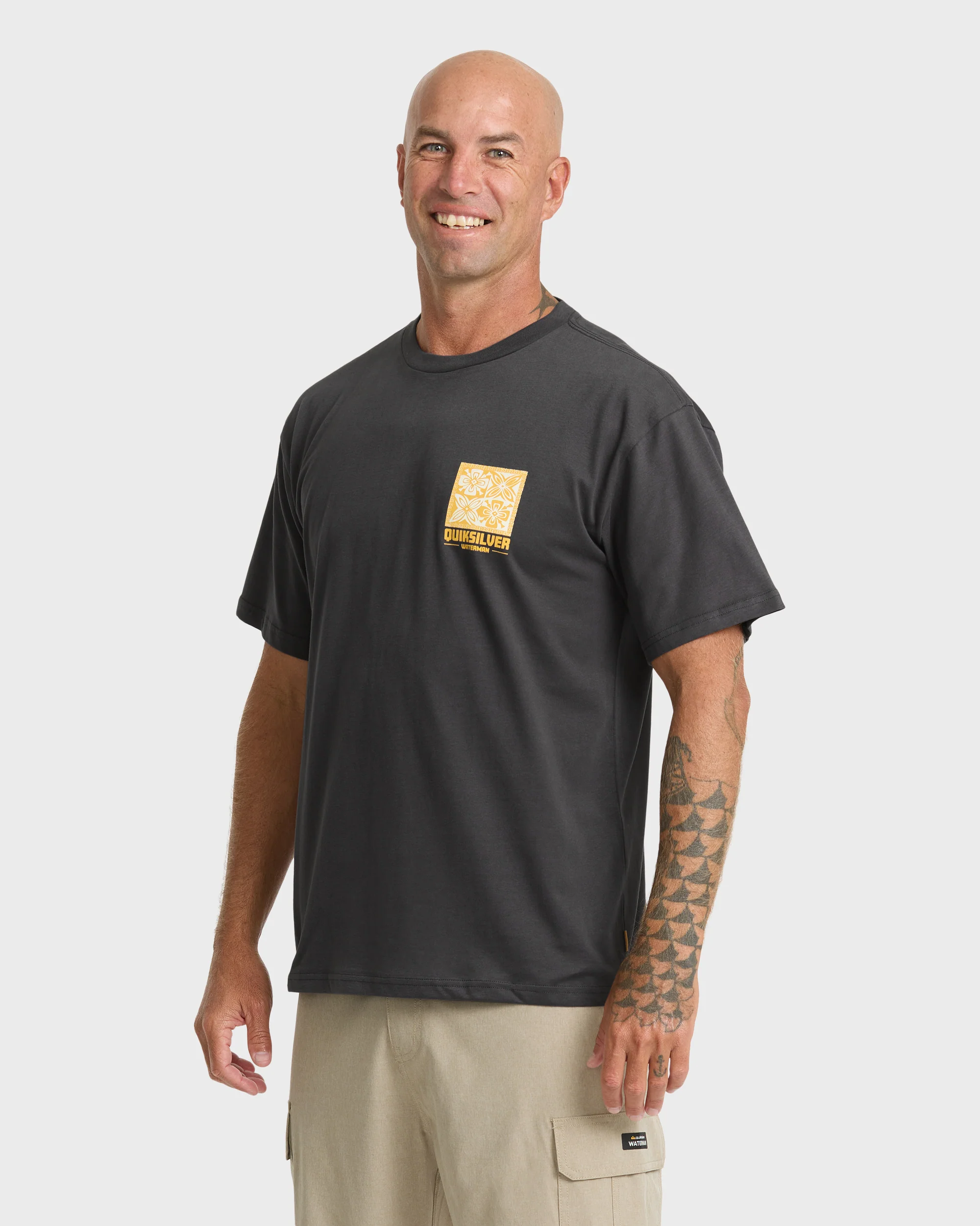 Waterman In The Elements Classic Short Sleeve Cotton T-Shirt - Phantom 4 Waterman In The Elements Classic Short Sleeve Cotton T-Shirt - Phantom