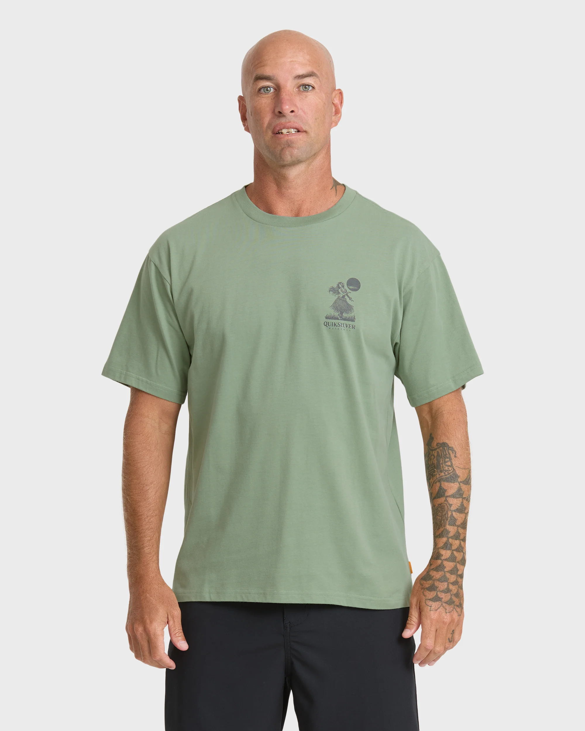 Waterman Lei'd Back Short Sleeve Cotton T-Shirt - Lily Pad 1 Waterman Lei'd Back Short Sleeve Cotton T-Shirt - Lily Pad