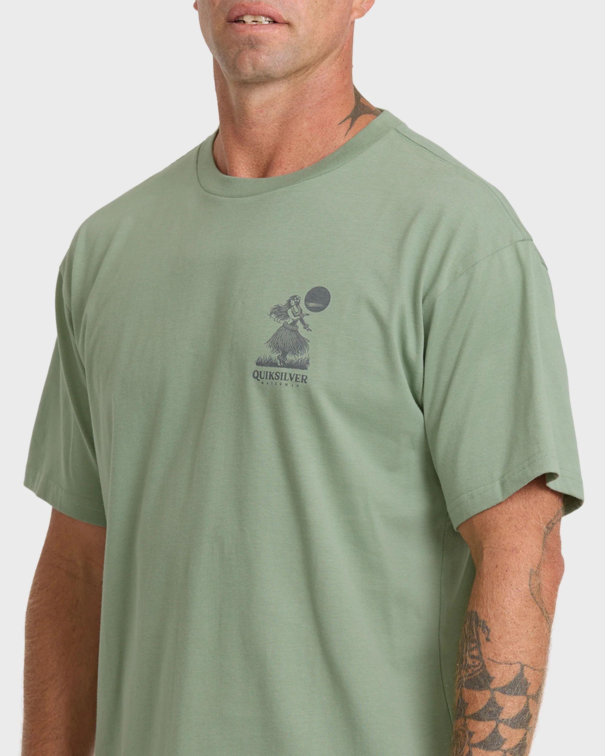 Waterman Lei'd Back Short Sleeve Cotton T-Shirt - Lily Pad 4 Waterman Lei'd Back Short Sleeve Cotton T-Shirt - Lily Pad
