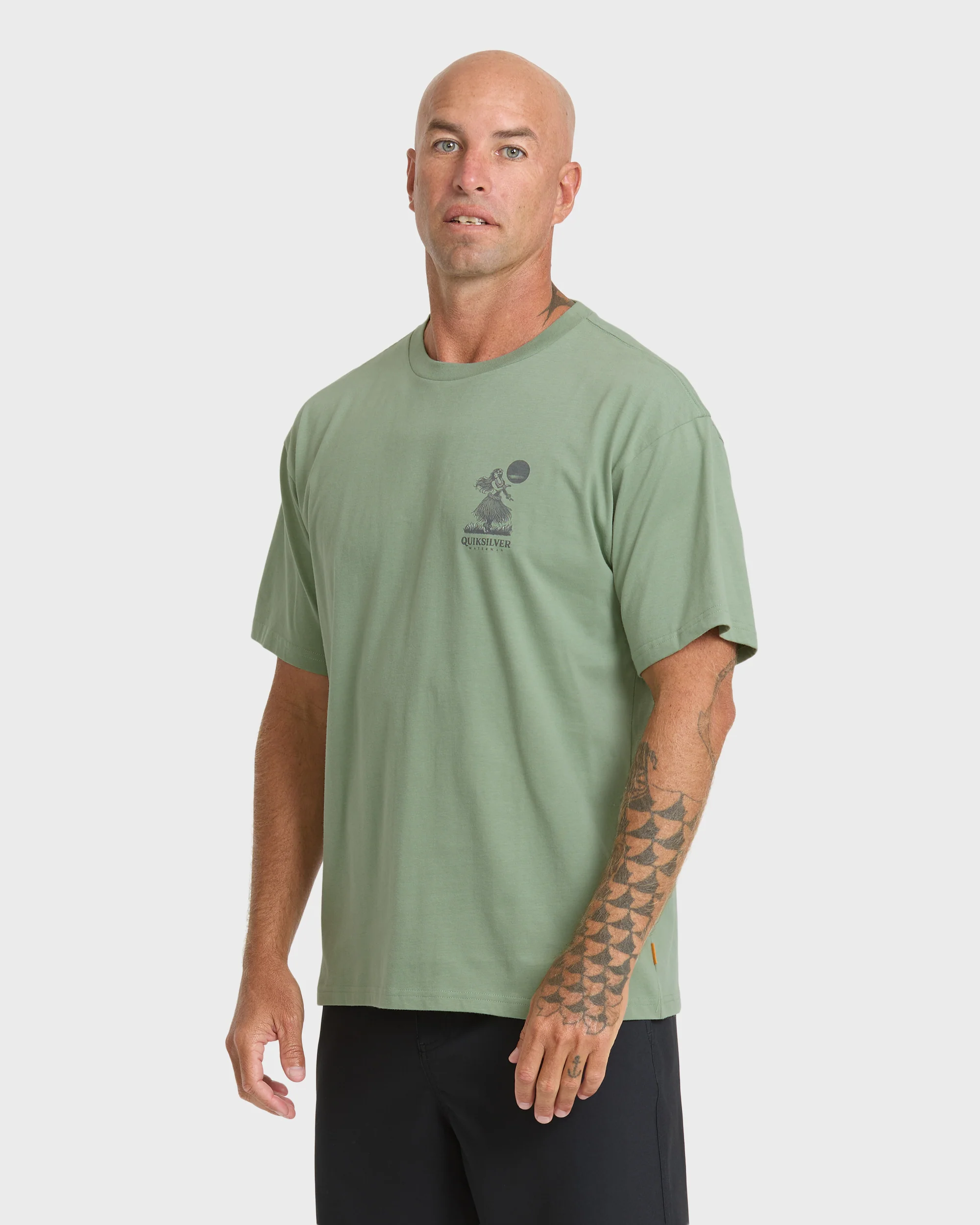 Waterman Lei'd Back Short Sleeve Cotton T-Shirt - Lily Pad 6 Waterman Lei'd Back Short Sleeve Cotton T-Shirt - Lily Pad