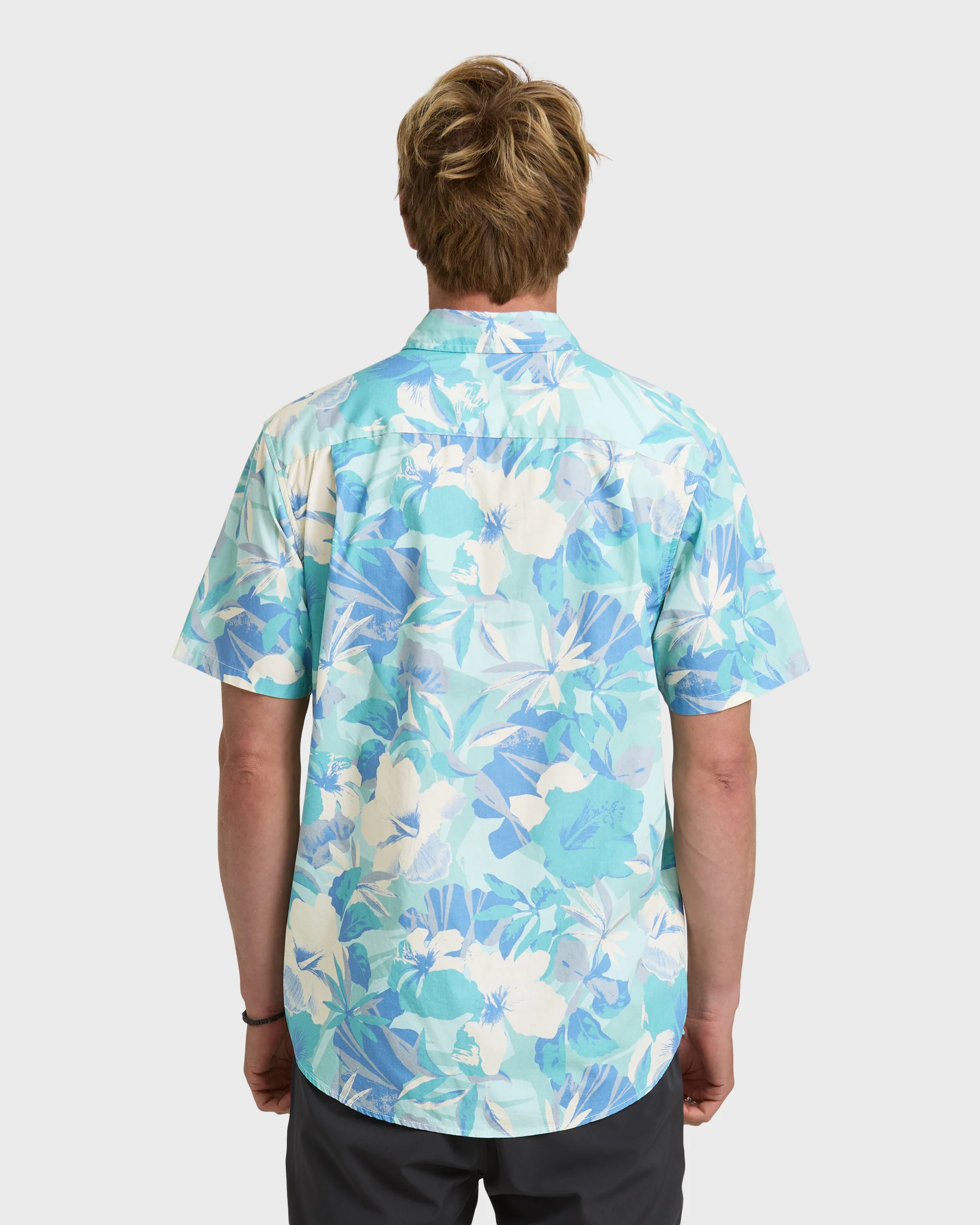 Interact Floral Classic Short Sleeve Shirt - Blue Haze 2 Interact Floral Classic Short Sleeve Shirt - Blue Haze